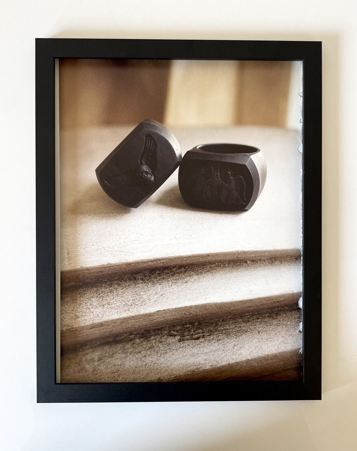 Chrome Hearts × Vintage Chrome Hearts black rings Poster framed 9x11 Size ONE SIZE - 1 Thumbnail