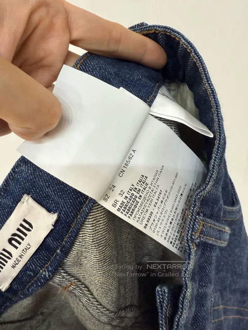 Miu Miu Miu Miu 24 Classic letter pocket jeans Size 24" / US 00 / IT 34 - 6 Thumbnail