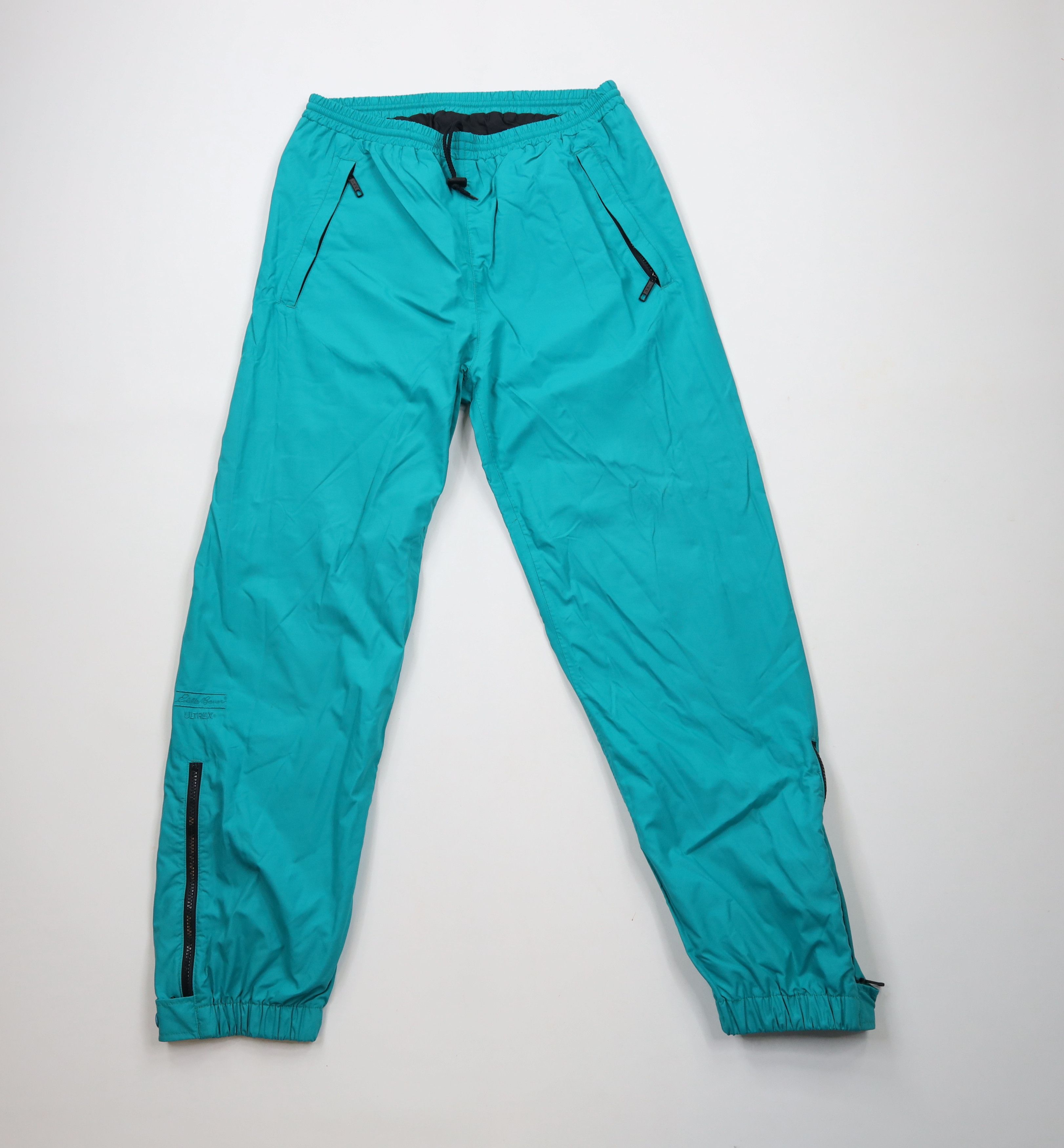 Eddie Bauer × Vintage Vintage 90s Eddie Bauer Waterproof Rain Jogger Pants Teal Size US 32 / EU 48 - 1 Thumbnail