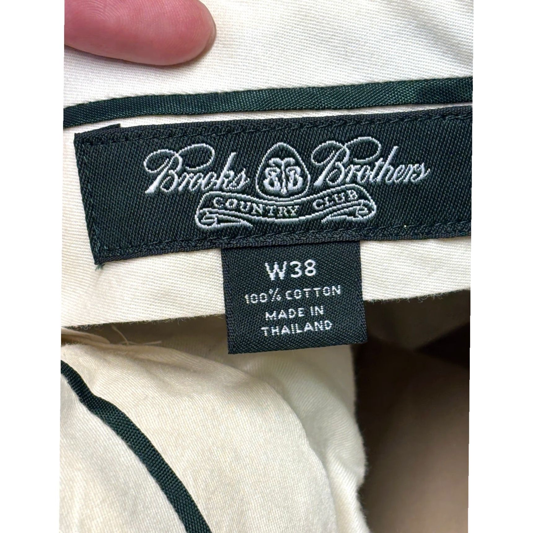 Brooks Brothers Brooks Brothers Country Club Mens Pleated Chino Pants Beige Cuffed 38 Regular Straight Pants Size US 38 / EU 54 - 5 Thumbnail