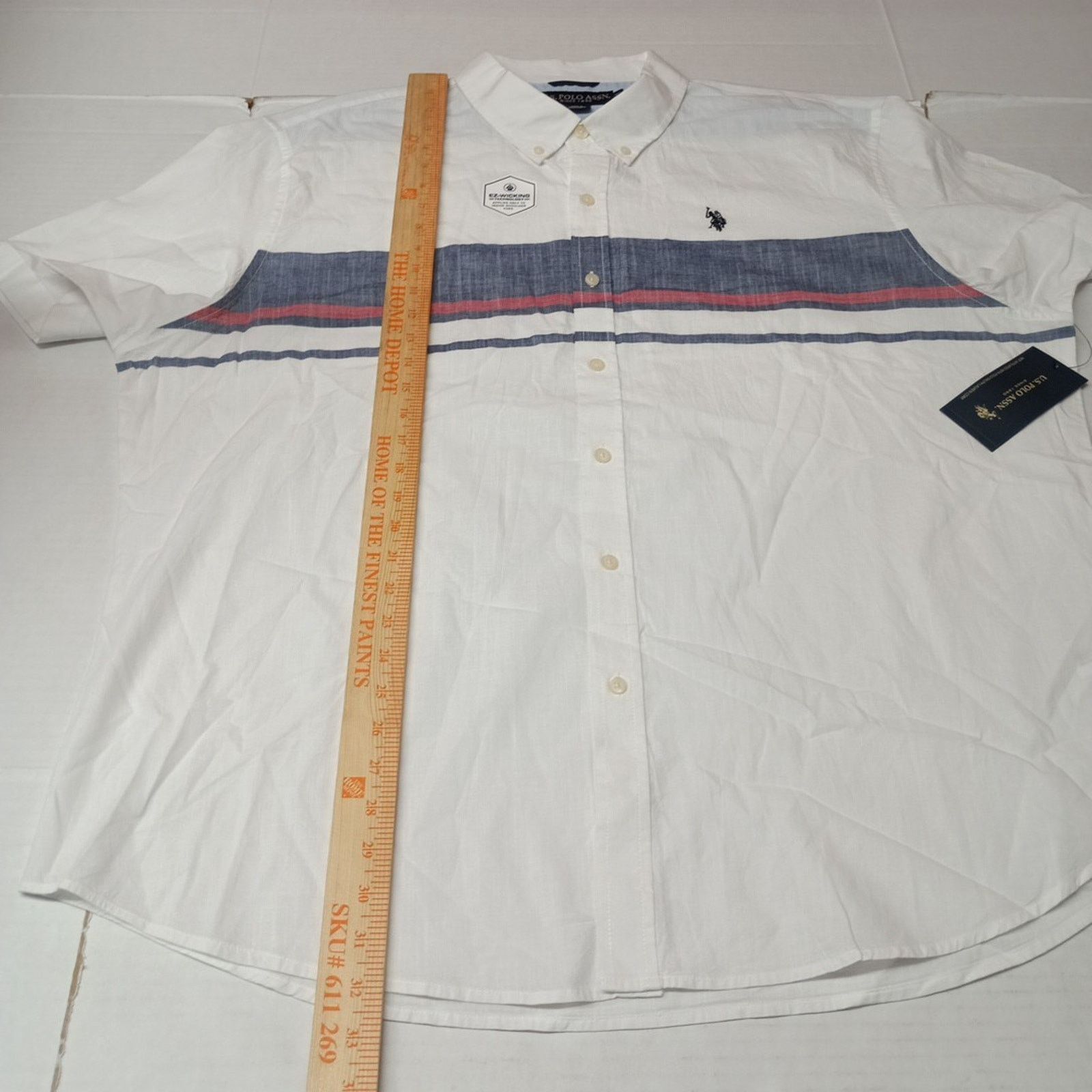 U.S. Polo Assn. U.S. Polo Assn. Woven Shirt Men's 3XL Optic White Ez Wicking Size US XXL / EU 58 / 5 - 6 Thumbnail