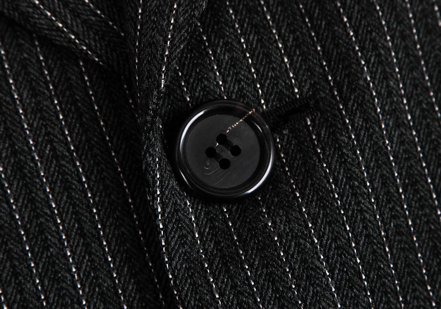 Jean Paul Gaultier Herringbone Stripe Overcoat in Gray Size 48 Size US M / EU 48-50 / 2 - 4 Thumbnail