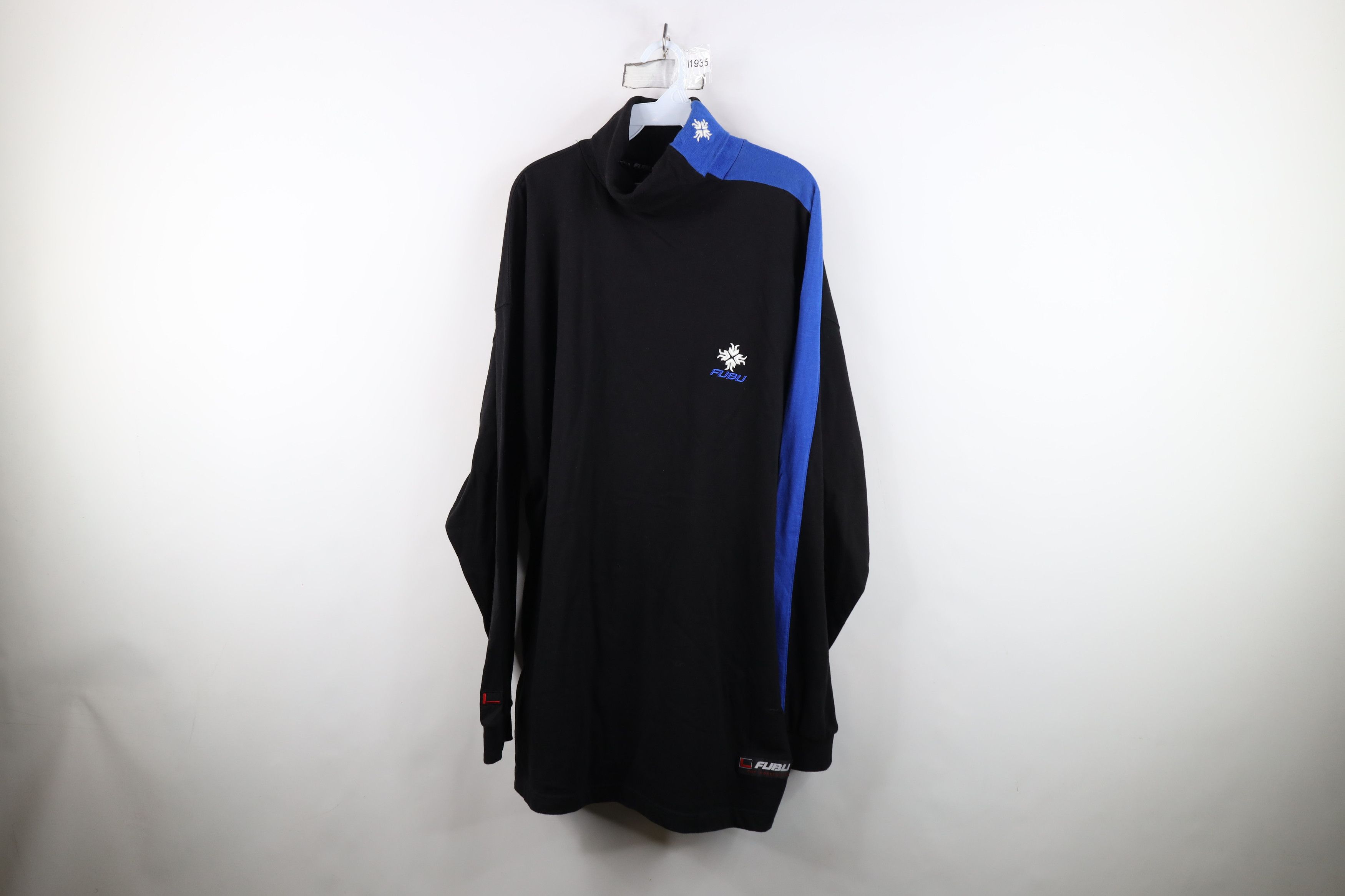 Fubu Vintage 90s FUBU Snowflake Fit Turtleneck T-Shirt Black Size US XXL / EU 58 / 5 - 1 Thumbnail