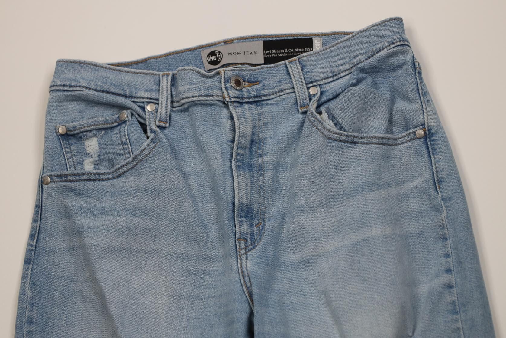 Levi's Vintage Y2K Levis SilverTab Loose Stretch Mom Jeans Blue Size 32" / US 10 / IT 46 - 2 Thumbnail