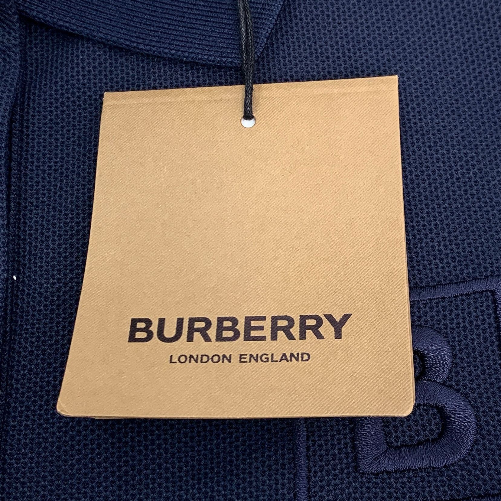 Burberry Burberry Mens Navy Cotton Polo Shirt Large Size US L / EU 52-54 / 3 - 3 Thumbnail