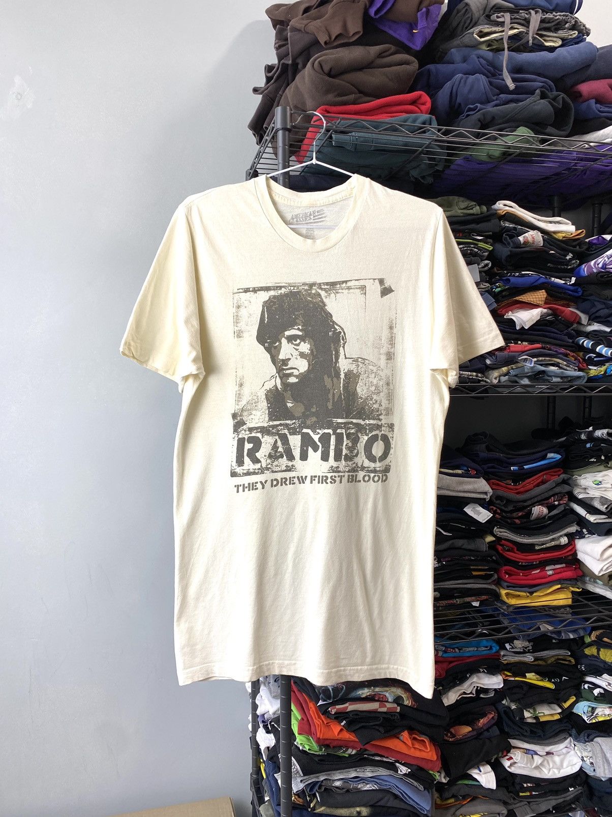 Vintage Vintage Rambo First Blood Movie Promo T Shirt Rocky Balboa Size US M / EU 48-50 / 2 - 1 Thumbnail