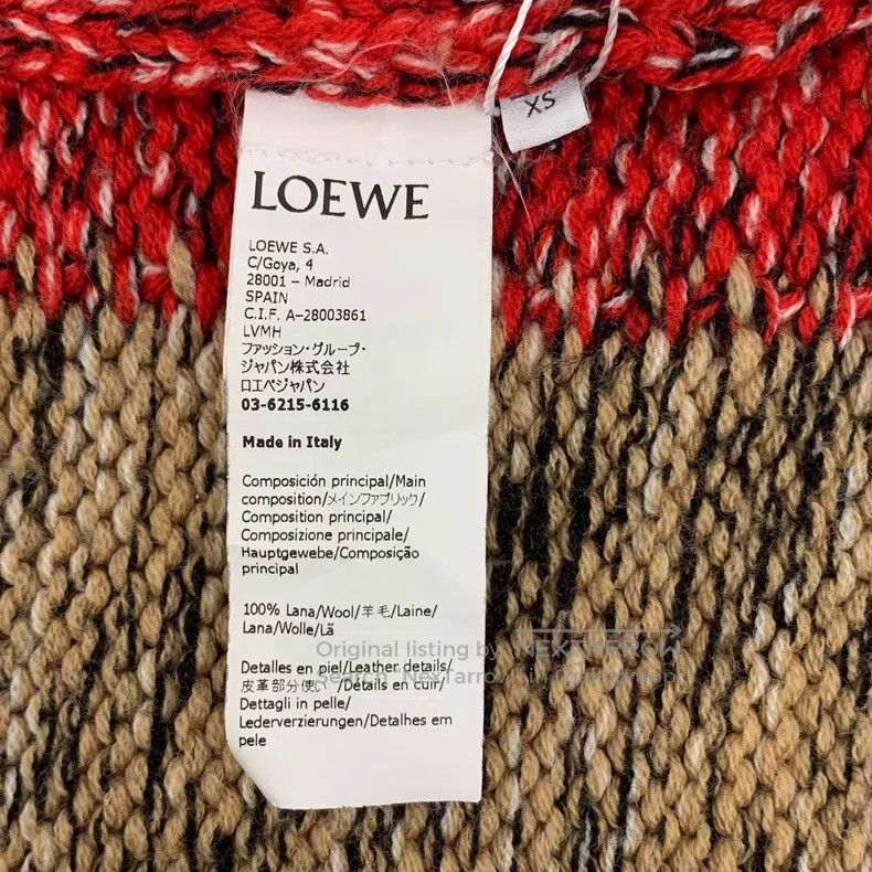 Loewe Loewe Color Blocked Wool V Neck Single Breasted Long Sleev Size XS / US 0-2 / IT 36-38 - 6 Thumbnail