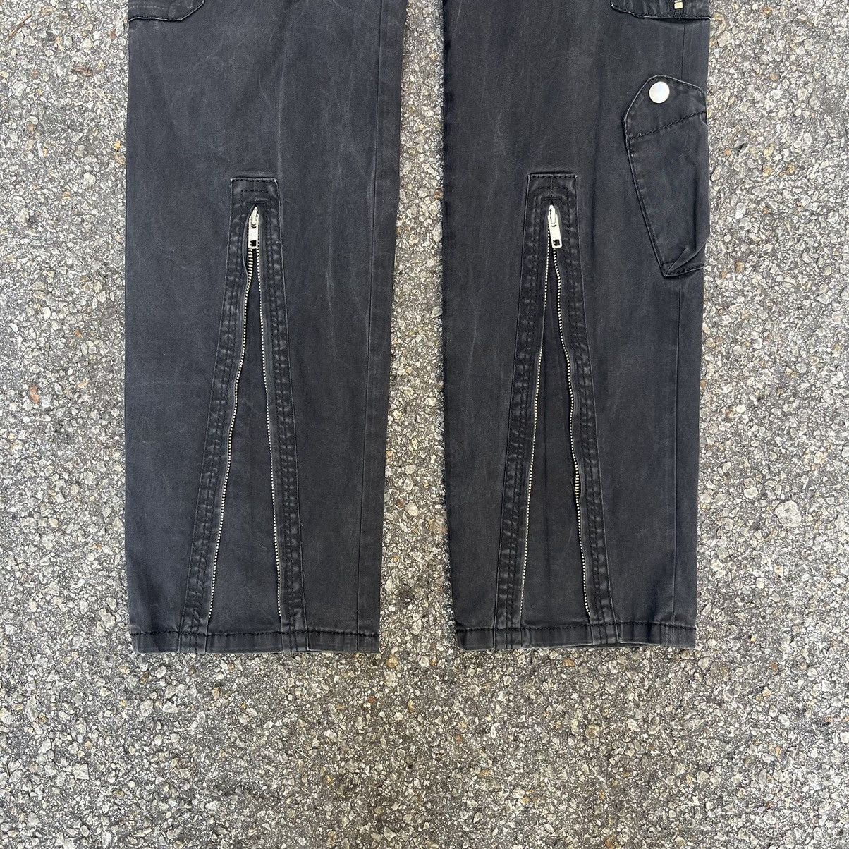 If Six Was Nine Cargo Faded Black Bondage Pants Buona Giornata Size US 29 - 2 Thumbnail