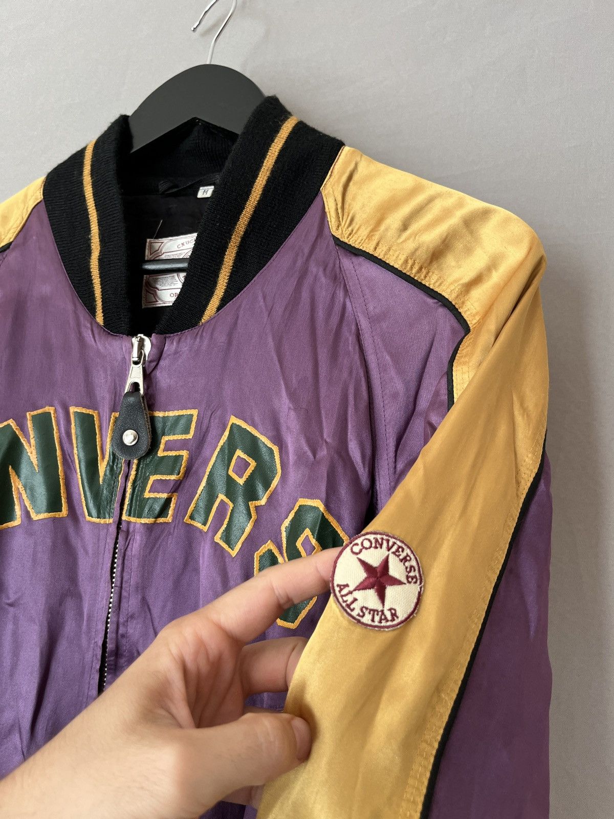 Converse Vintage CONVERSE Satin Varsity Baseball Bomber Jacket Size US M / EU 48-50 / 2 - 13 Thumbnail