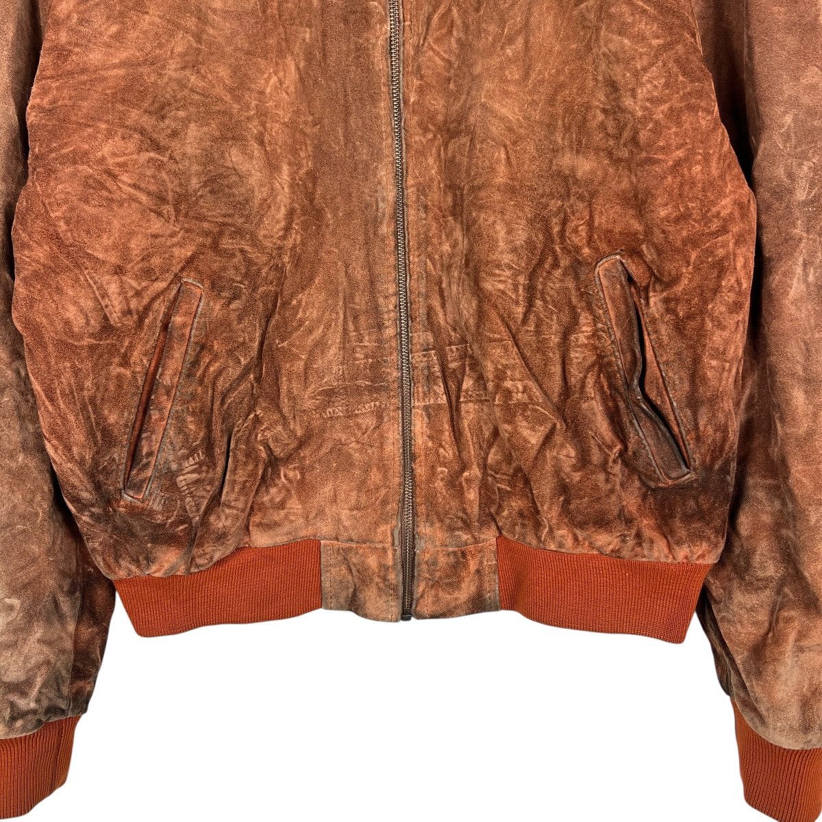 Vintage Vintage Eriksons Paris Motorcycle Suede Leather Jacket Size US L / EU 52-54 / 3 - 4 Thumbnail
