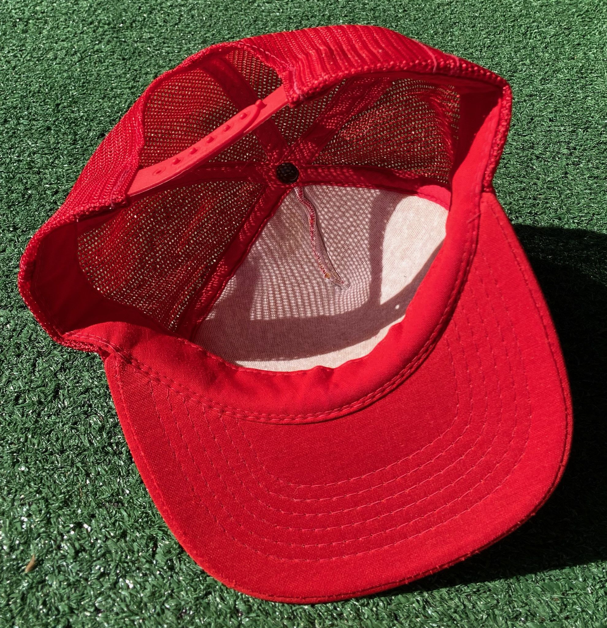 Vintage Vintage 80’s Engine Rescue Company Georgia Red Trucker Hat Size ONE SIZE - 6 Thumbnail