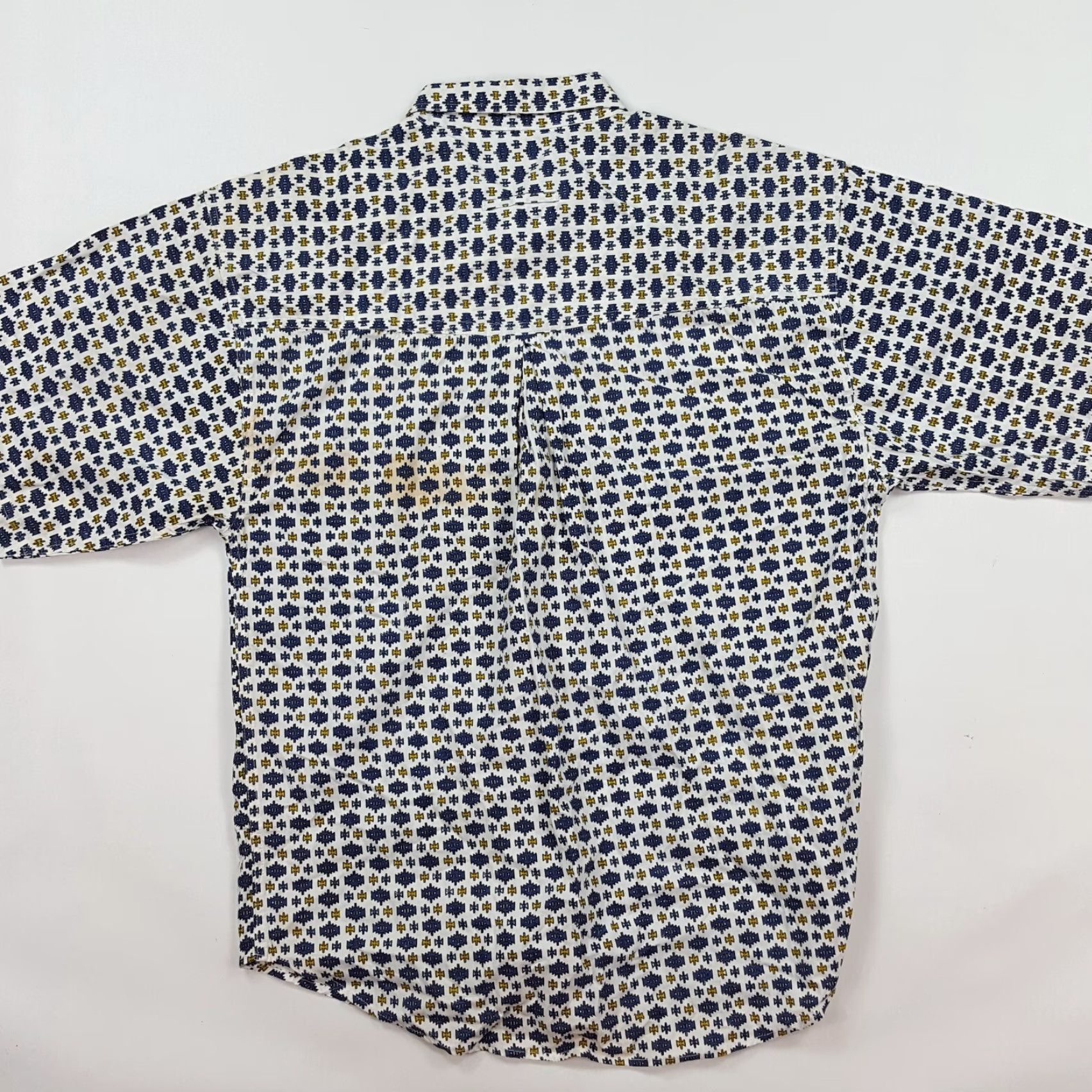 Vintage VINTAGE Geometric Art Short Sleeve Shirt Large Button-Up Collar 90s Mens Size US L / EU 52-54 / 3 - 4 Thumbnail