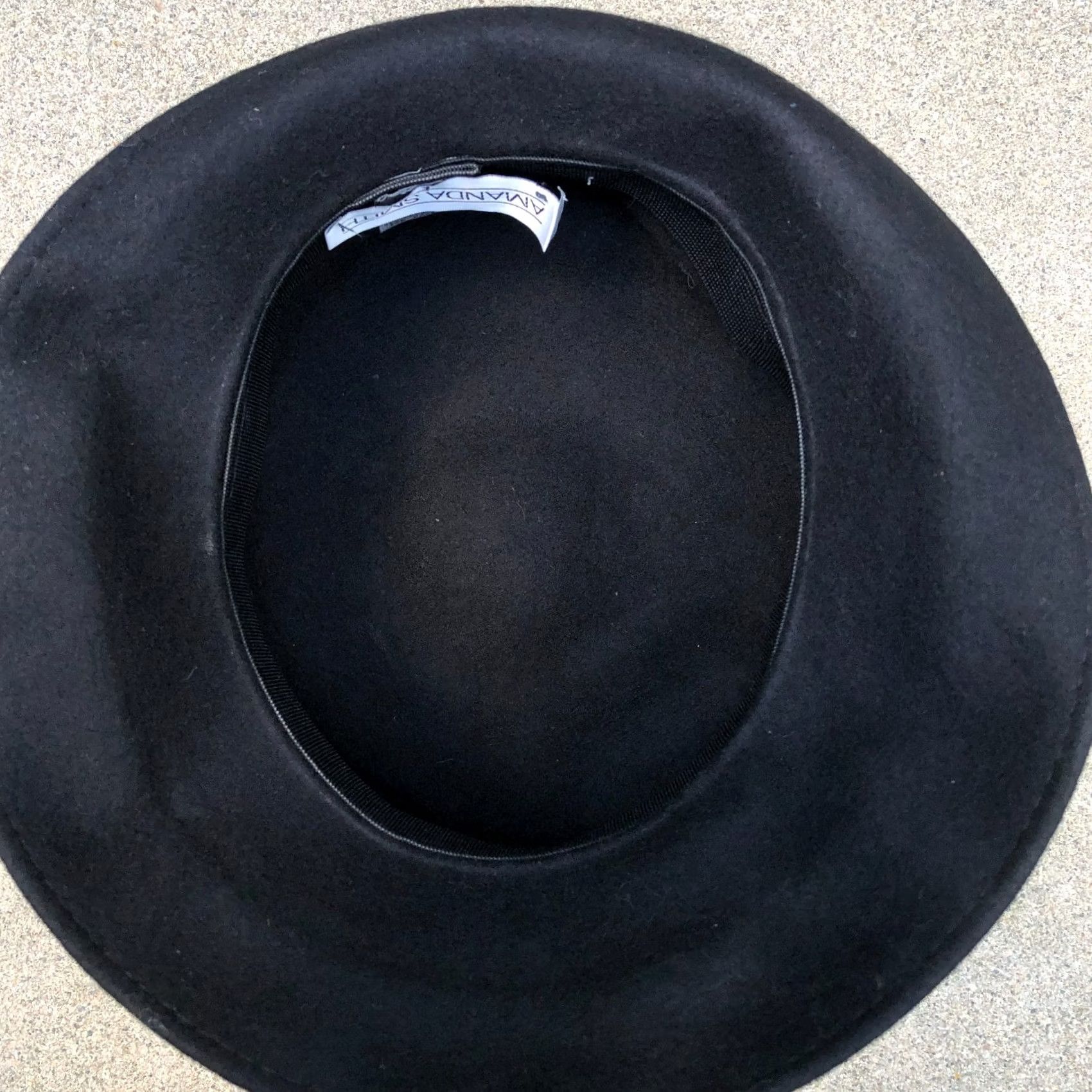 Vintage VINTAGE Amanda Smith 100% Wool Fedora Cloche Hat Women One Size Black Italy Womens Cloche Hat Size ONE SIZE - 4 Thumbnail