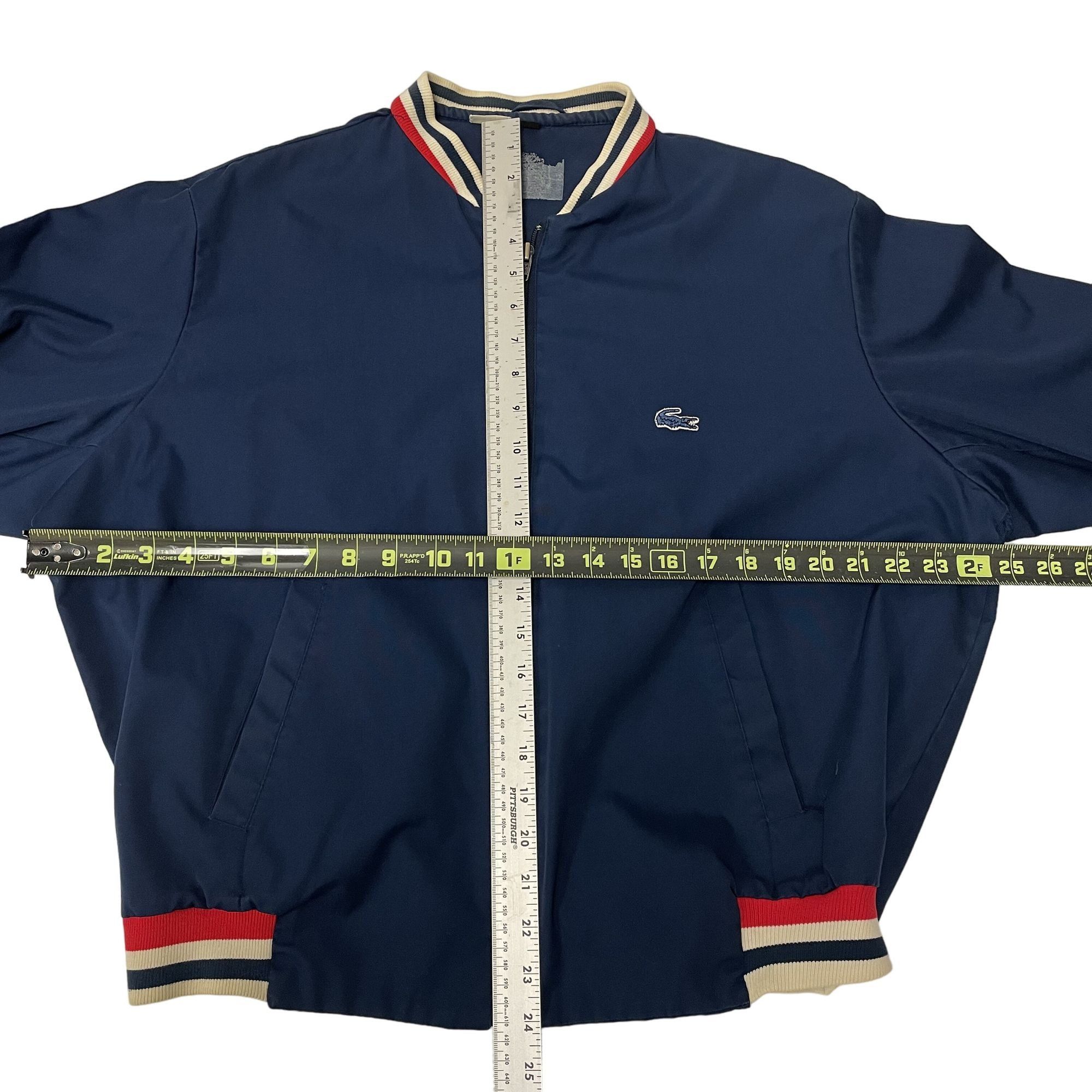 Izod Vtg Izod Lacoste Bomber RARE Red White RINGER Jacket Size US XL / EU 56 / 4 - 6 Thumbnail
