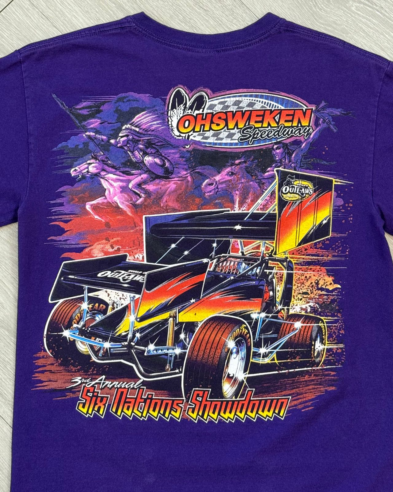 Vintage Rare World Of Outlaws Six Nations Showdown T-Shirt - Small Size US S / EU 44-46 / 1 - 3 Thumbnail