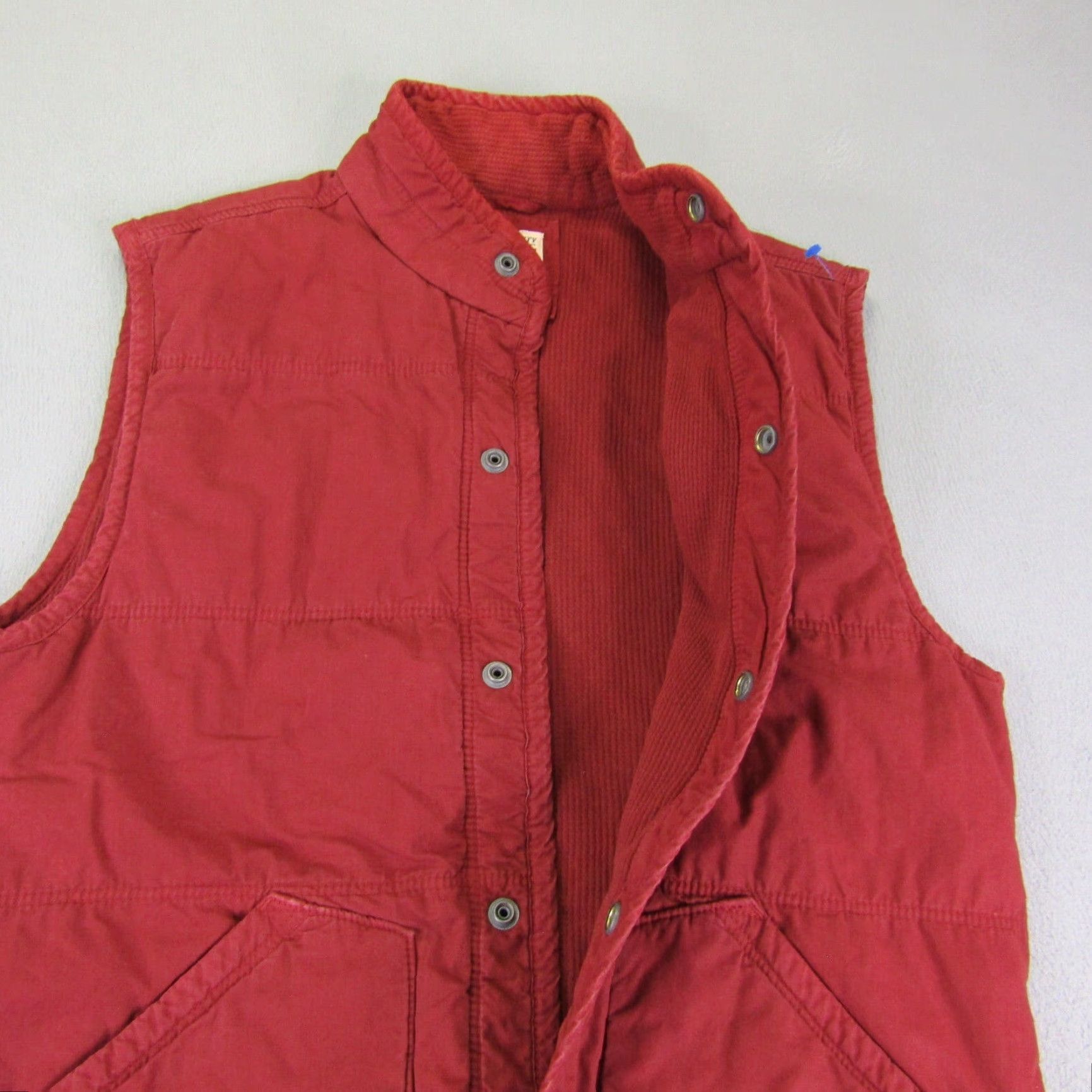 Lucky Brand VINTAGE Lucky Brand Men’s Vest Quilted Thermal Lined Snap Front Casual Small Red Outdoor Size US S / EU 44-46 / 1 - 4 Thumbnail