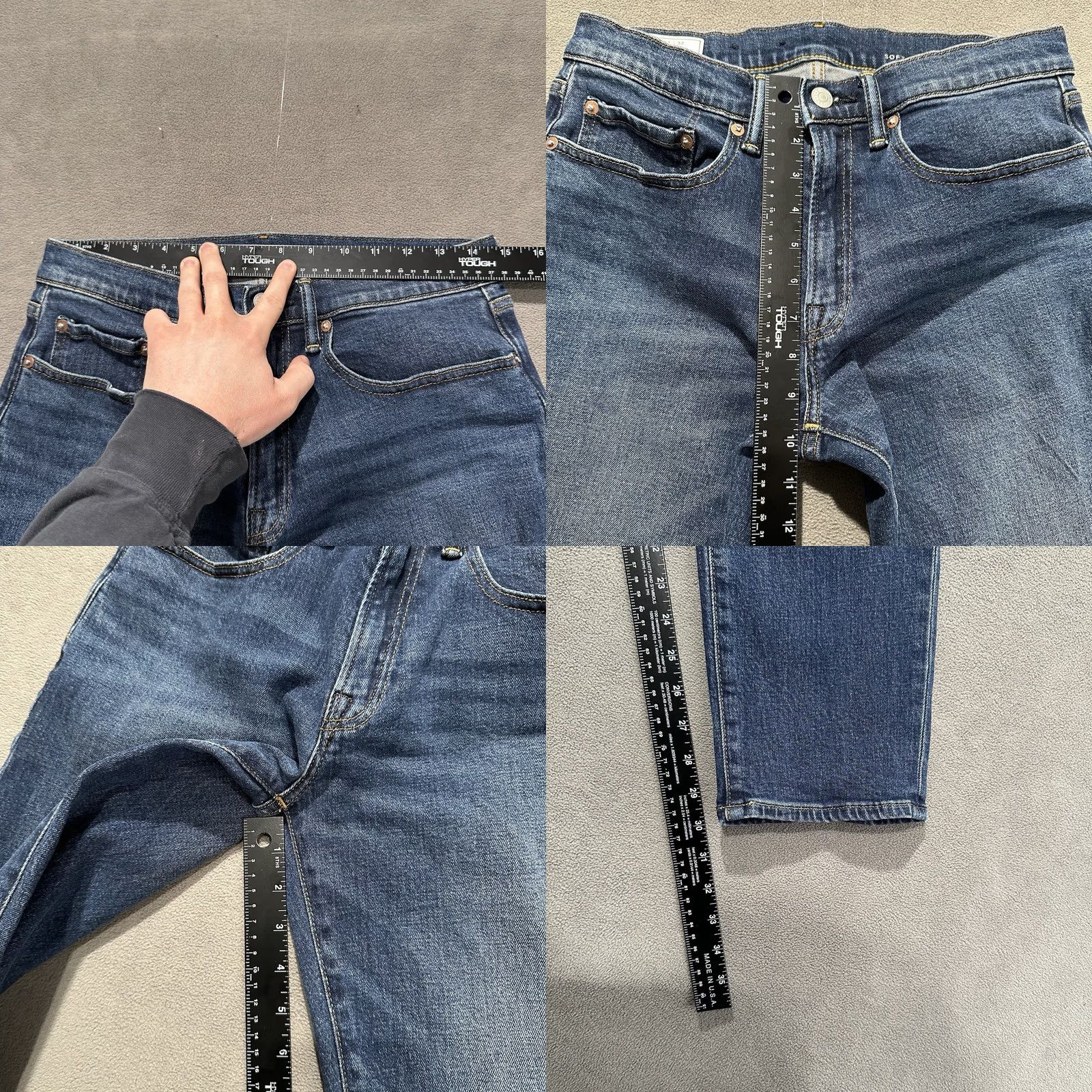 Gap Gap Jeans Mens Blue Slim Fit Soft Flex Dark Wash Denim EUC 31x32 (29x30) Size US 31 - 8 Thumbnail