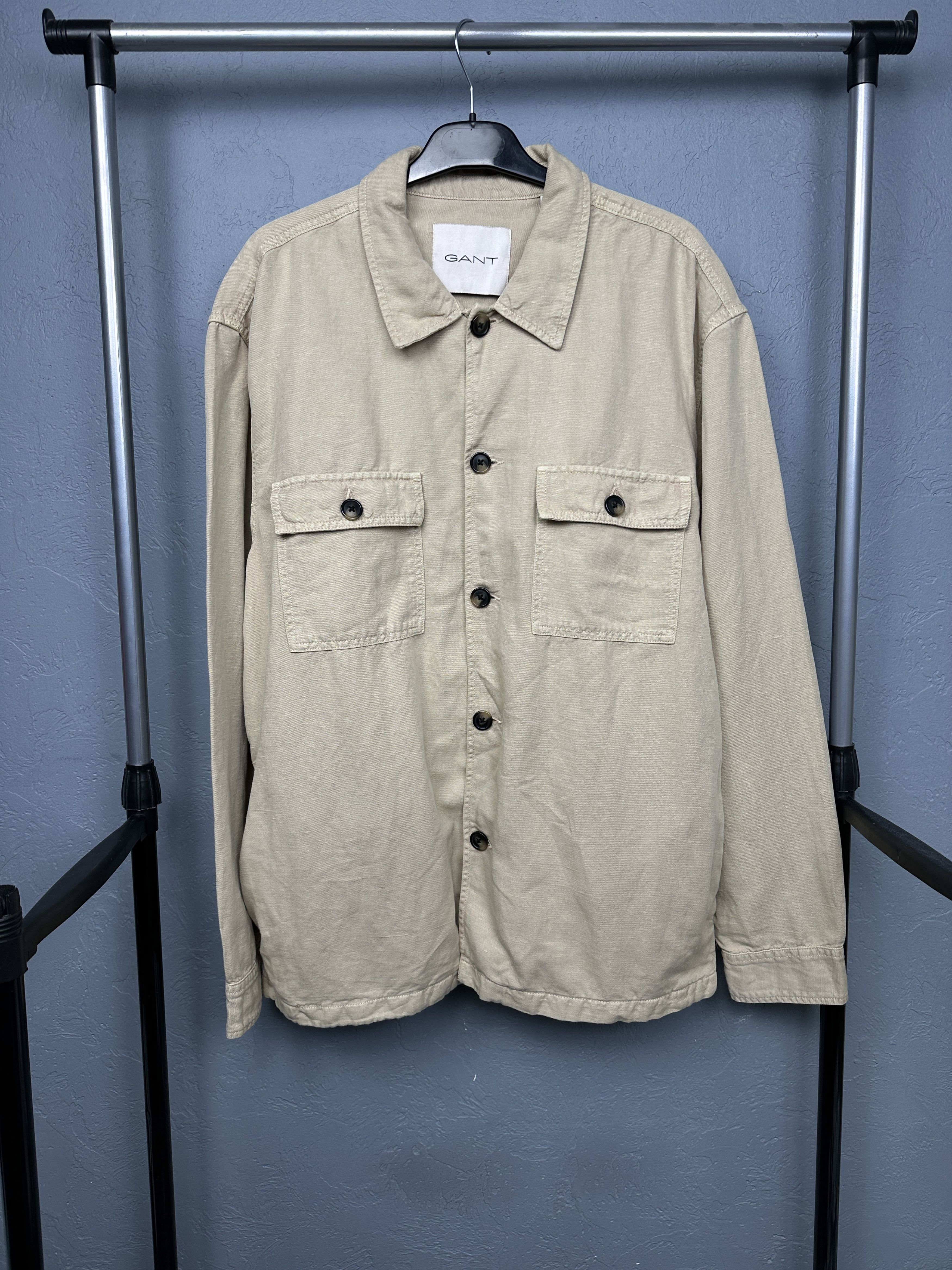 Gant Gant Mens Linen Overshirt Jacket Size US XL / EU 56 / 4 - 1 Thumbnail
