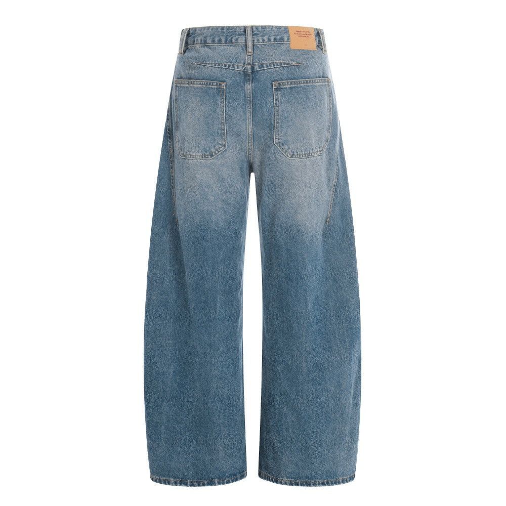 Vintage American retro washed gradient curved jeans for men Size US 32 / EU 48 - 2 Thumbnail