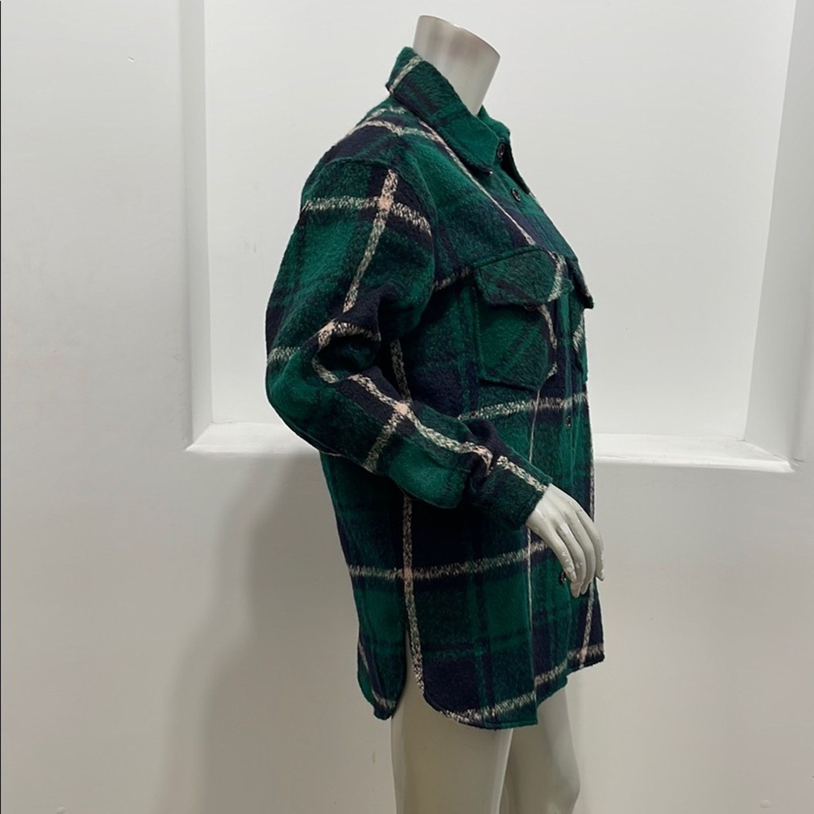 Other Charlie Luciano Unisex Green Plaid Flannel Shacket M Size M / US 6-8 / IT 42-44 - 8 Thumbnail