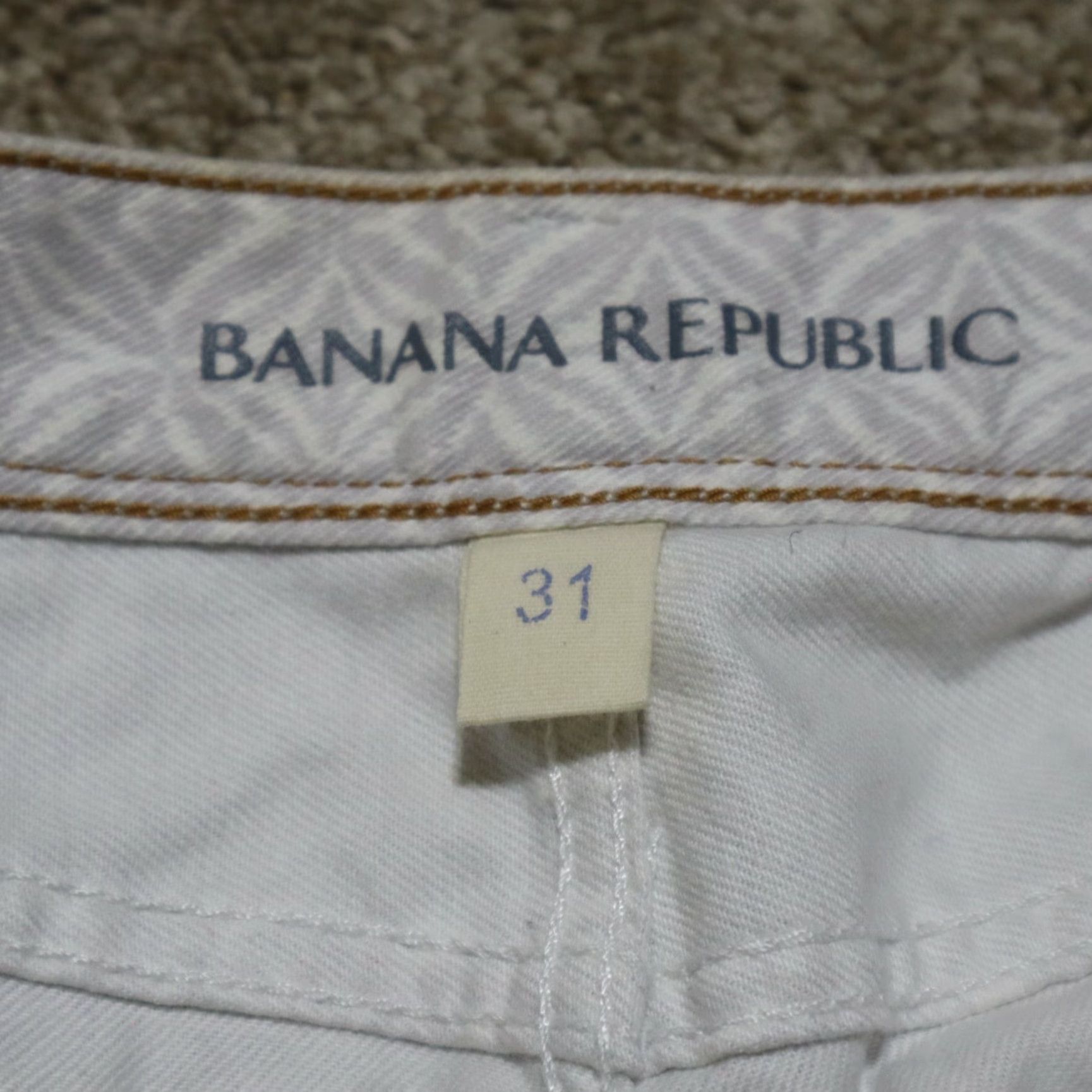 Banana Republic Banana Republic Pants Skinny White 31 Women's Regular 29 Inseam Button Zip Cotton Spandex 99% 1% Casual Womens Size 24" / US 00 / IT 34 - 3 Thumbnail