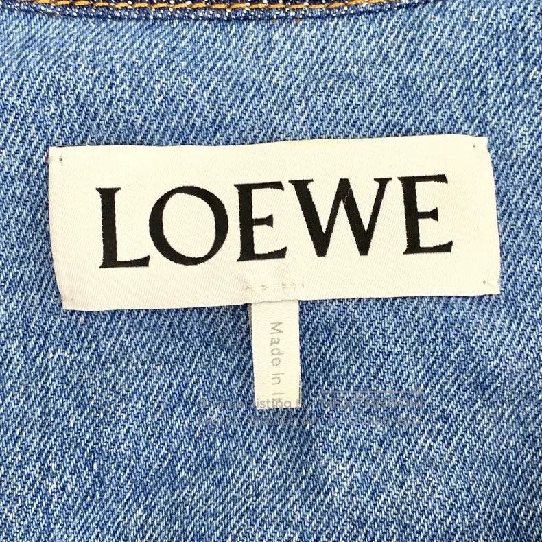 Loewe Loewe Dark Blue Leather Branding Cotton Collared Single-br Size XS / US 0-2 / IT 36-38 - 5 Thumbnail