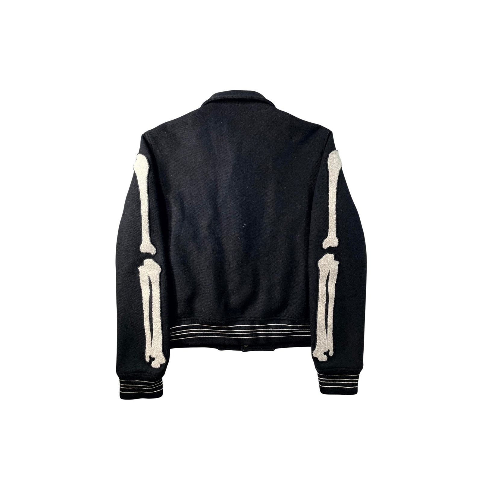 Amiri Amiri Bone Black Varsity Jacket Size US M / EU 48-50 / 2 - 2 Thumbnail