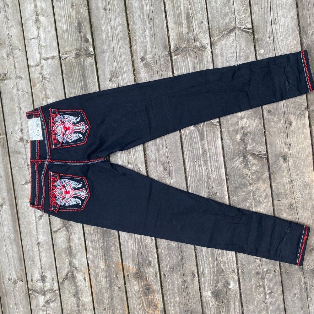 Japanese Brand × Vintage Vintage Triple Contrast Stitch Raw Blue Reflex Embroidered Size 34" / US 12 / IT 48 - 6 Thumbnail