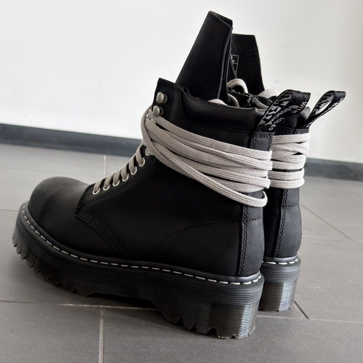 Dr. Martens × Rick Owens Rick Owens x Dr. Martens Quad Sole Steel Toe Platform Boots Size US 9 / EU 42 - 6 Thumbnail