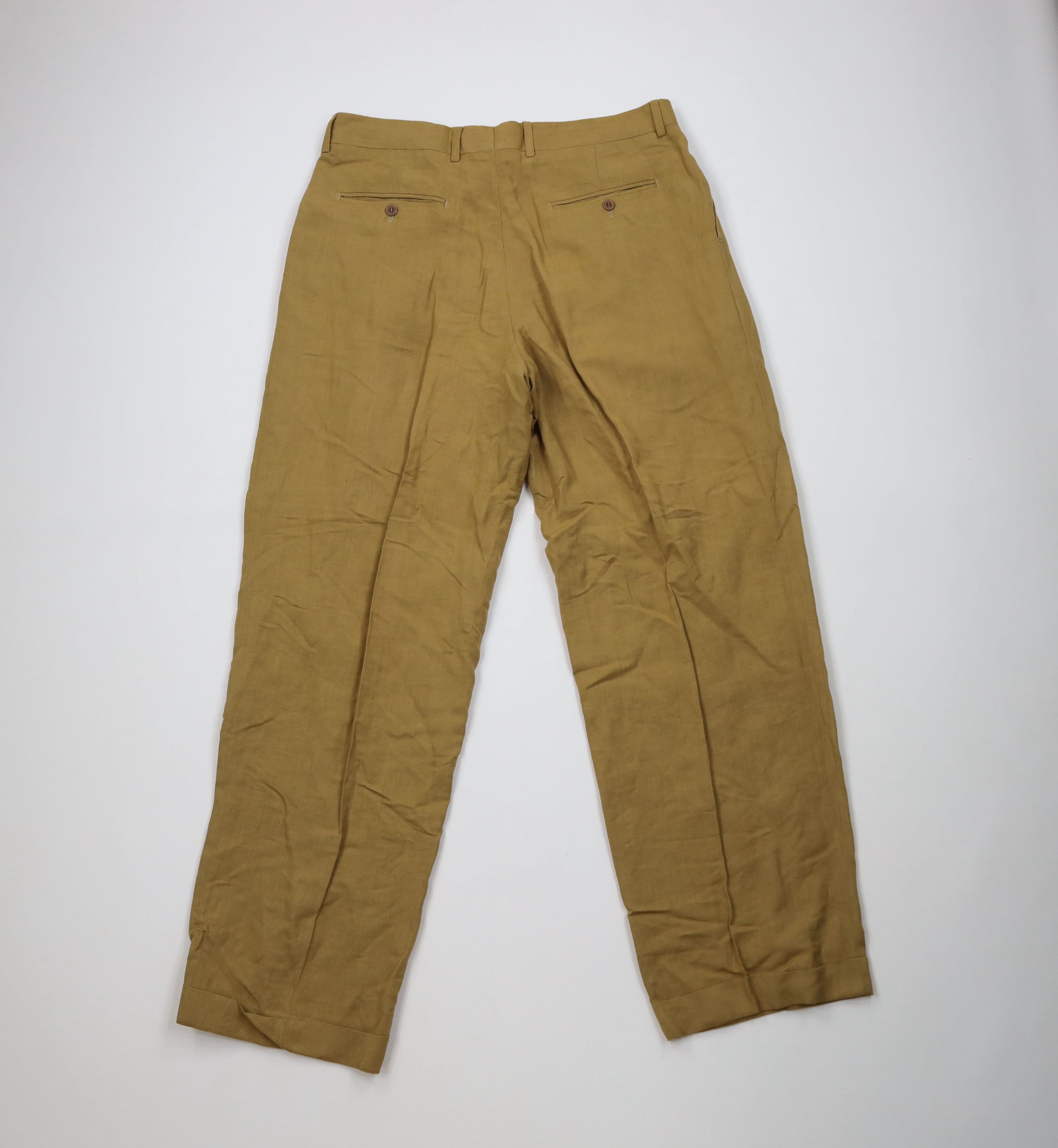 Vintage Vintage 90s Streetwear Cuffed Wide Leg Chino Pants Brown Size US 34 / EU 50 - 8 Thumbnail