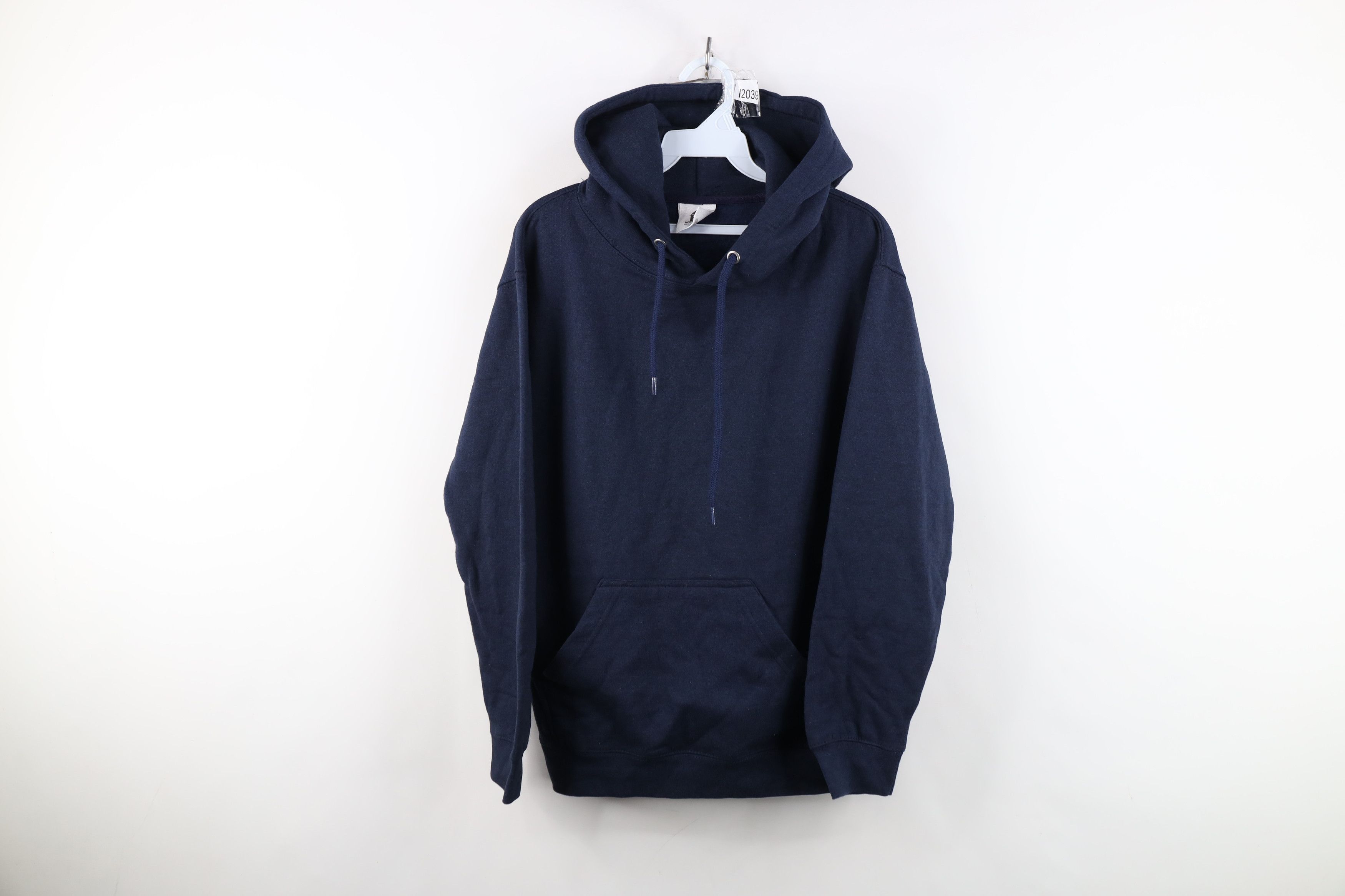 Vintage Vintage Y2K Streetwear Blank Hoodie Sweatshirt Dark Blue Size US S / EU 44-46 / 1 - 1 Thumbnail