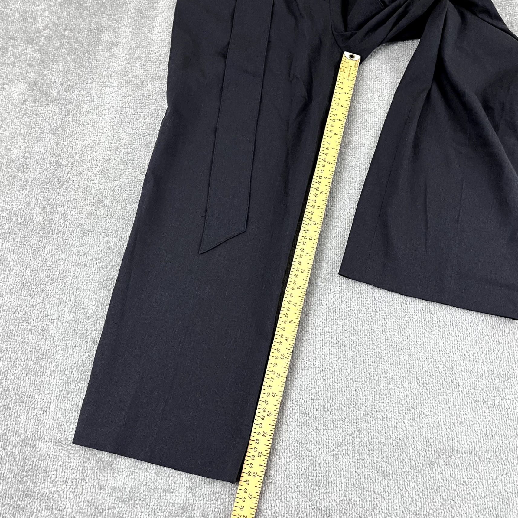 Veronica Beard VERONICA BEARD Pants Womens 8 Gray Wide-Leg Linen Wool Belted Cropped Professional Workwear Mens? Size 30" / US 8 / IT 44 - 5 Thumbnail