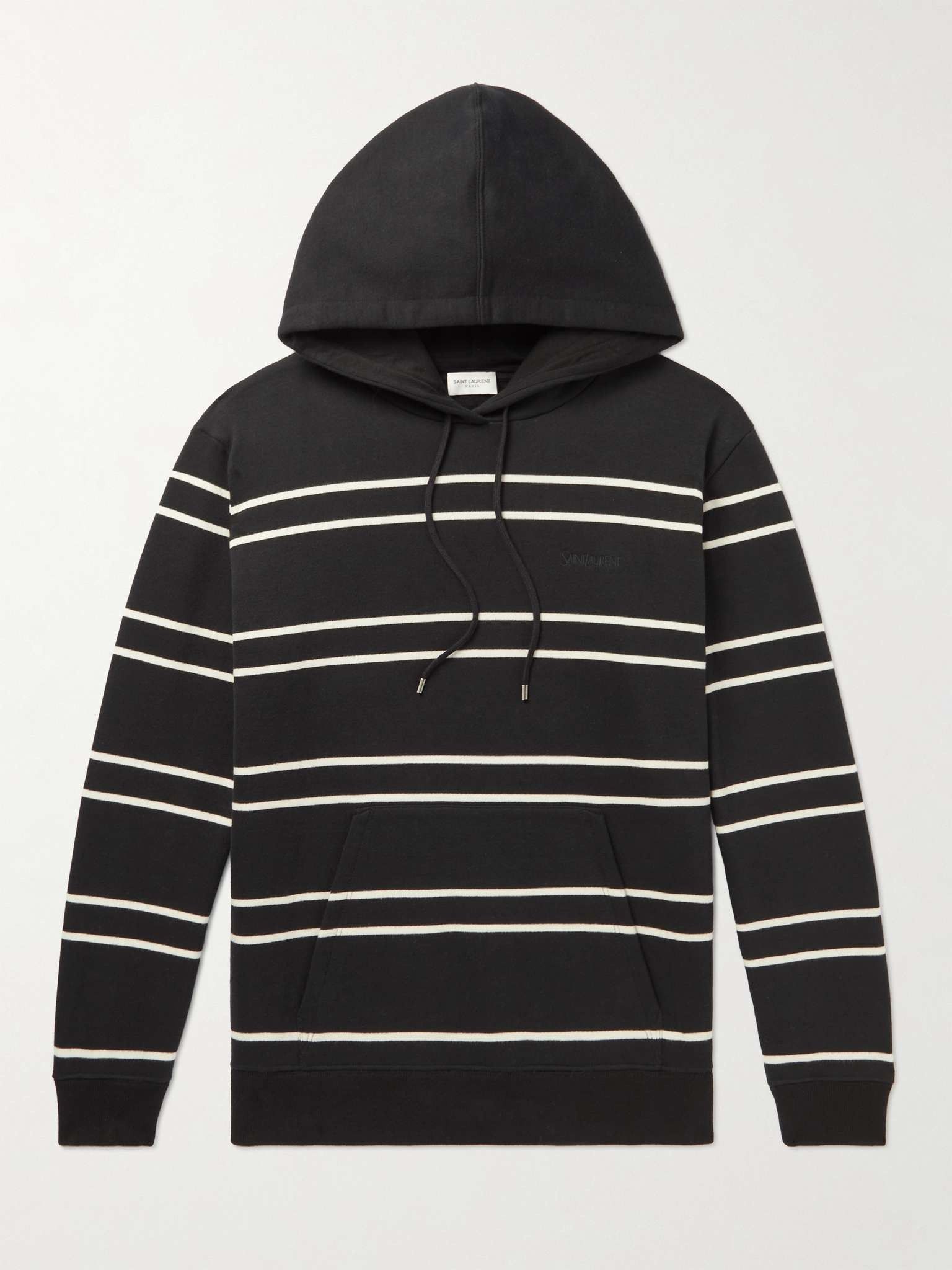 Saint Laurent Paris striped cotton-jersey hoodie Size US XS / EU 42 / 0 - 1 Thumbnail