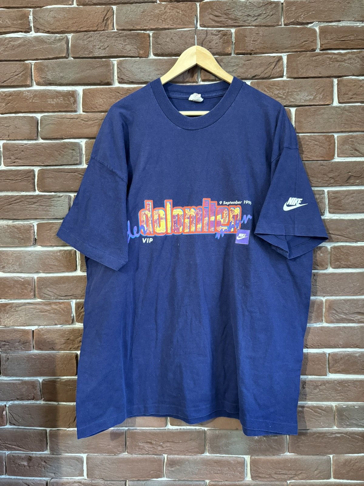 Nike Vtg 90s NIKE Dolomiten VIP T Shirt Logo Spellout Sports Usa Size US XL / EU 56 / 4 - 1 Thumbnail
