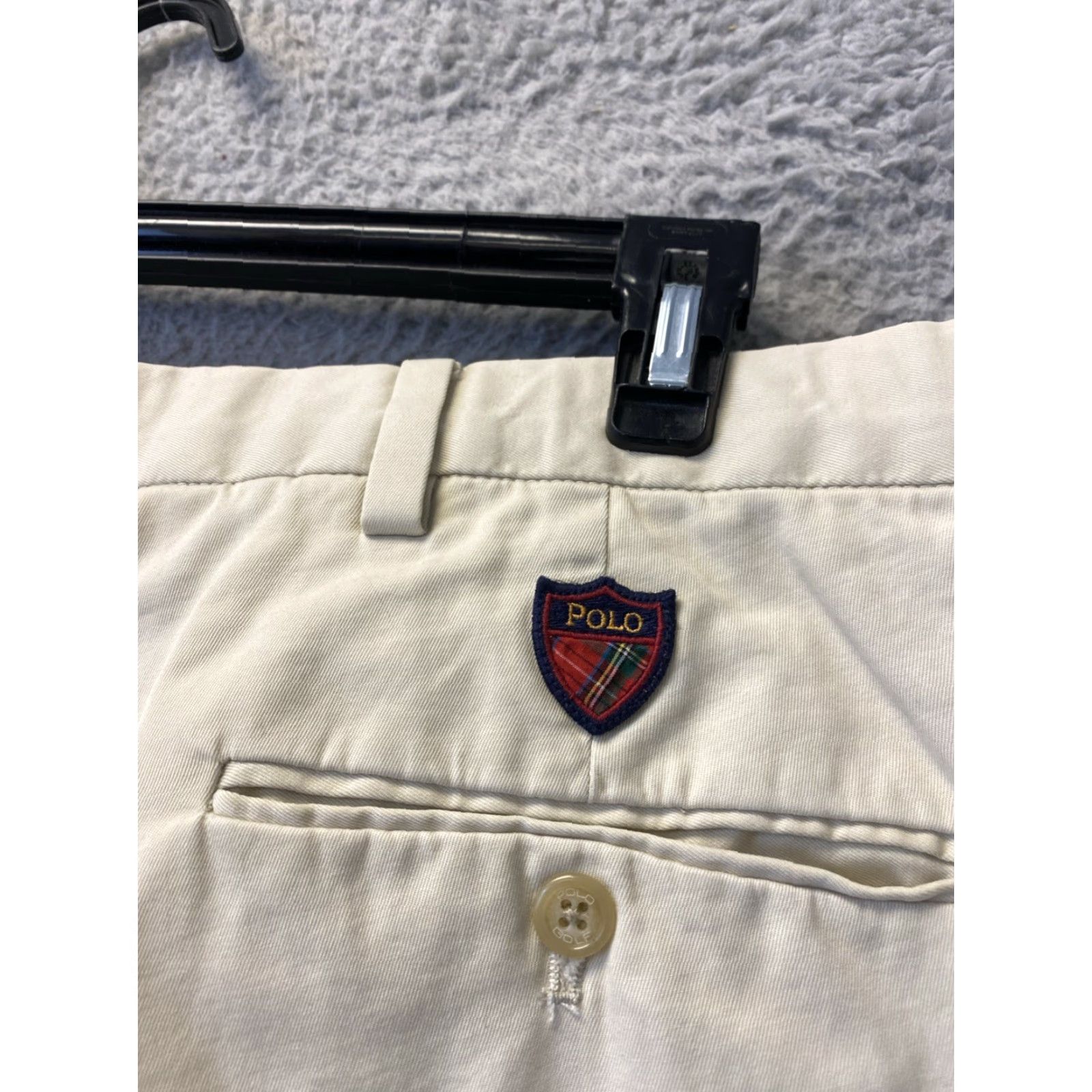 Polo Ralph Lauren VINTAGE Polo Ralph Lauren Men's Chino Pants Classic Pleated Straight Fit 38x32 Beige Polo Logo Size US M / EU 48-50 / 2 - 7 Thumbnail