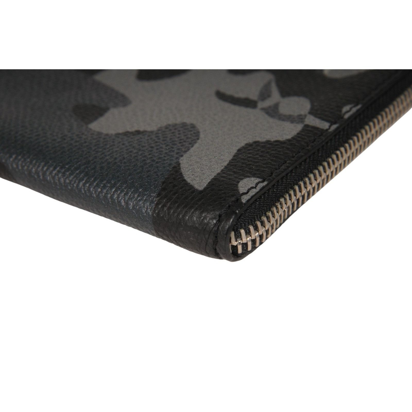 Alexander McQueen Grey Skull Camouflage Clutch Bag Zip Around Size ONE SIZE - 6 Thumbnail