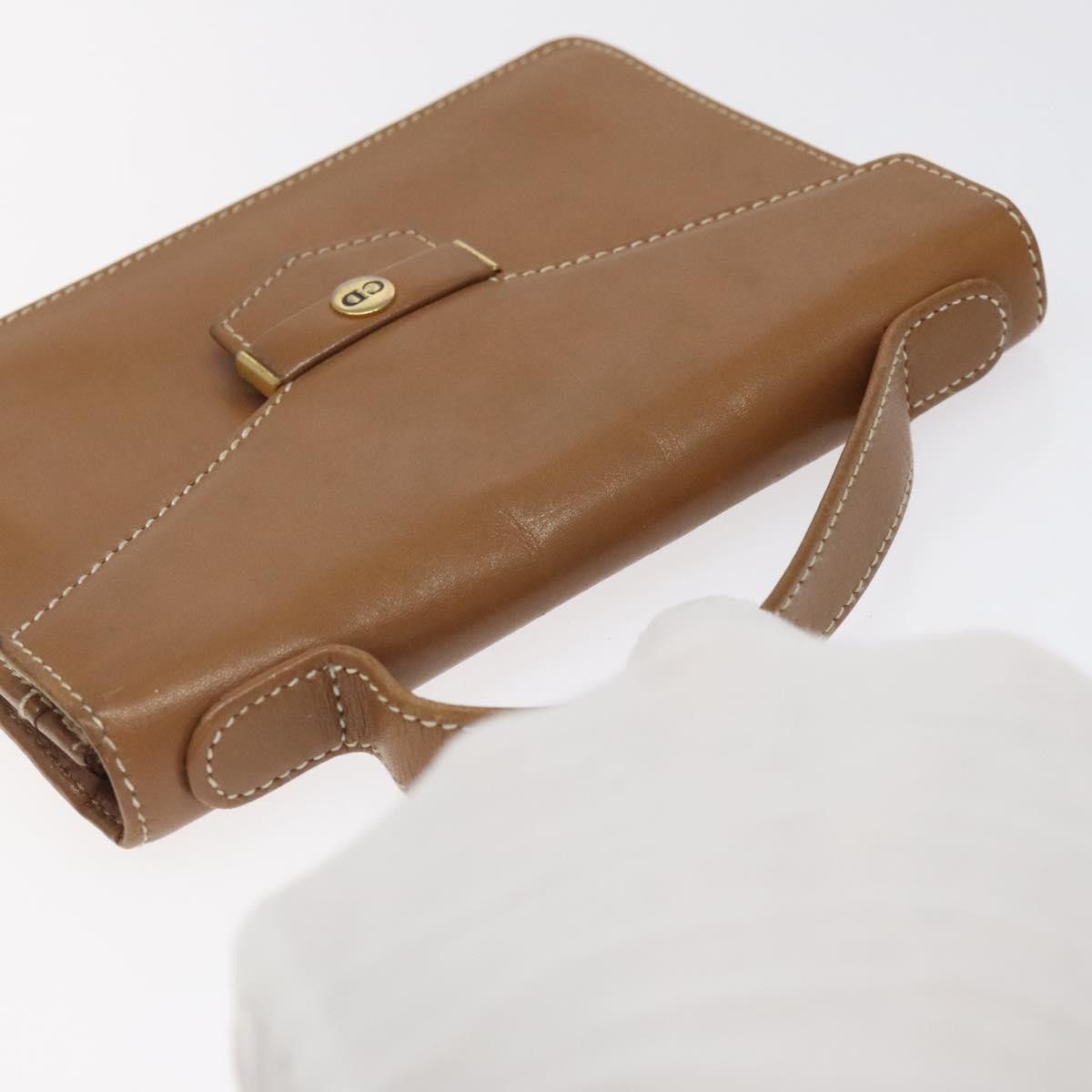 Dior DIOR Hand Bag Leather Brown Gold Size ONE SIZE - 6 Thumbnail