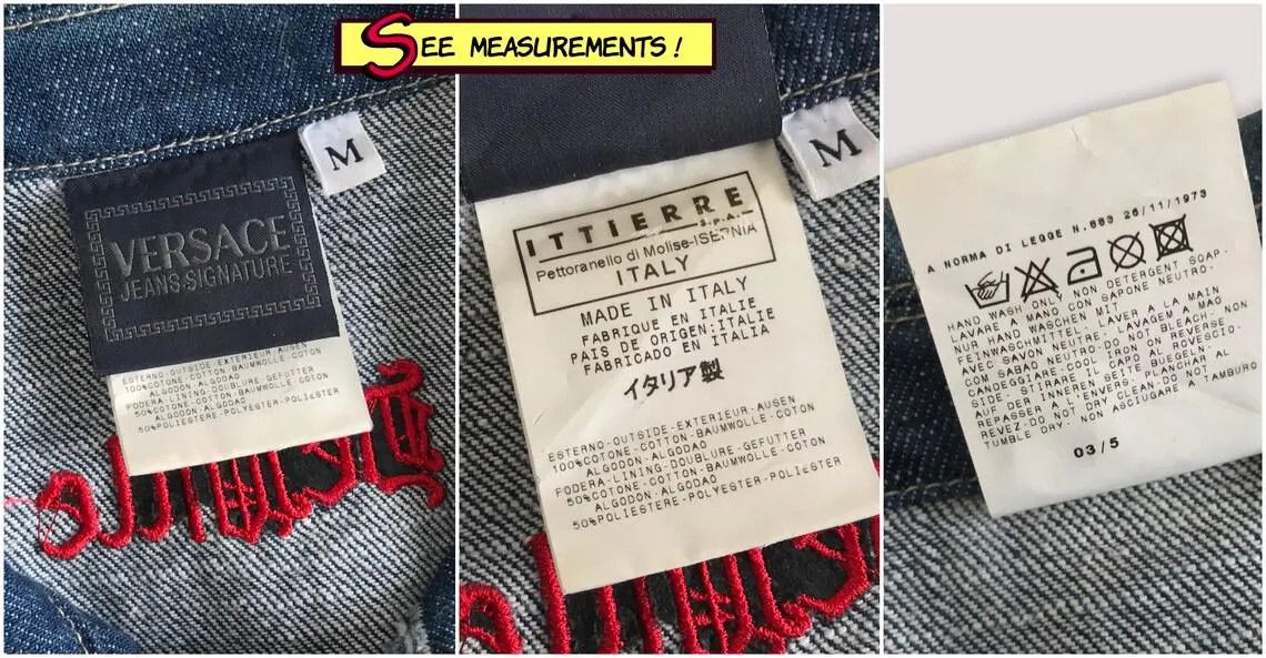 Versace Jeans Couture Vintage 90s Y2K VERSACE DeVILLE Denim Jacket Boxy Fit Unisex Size US M / EU 48-50 / 2 - 5 Thumbnail