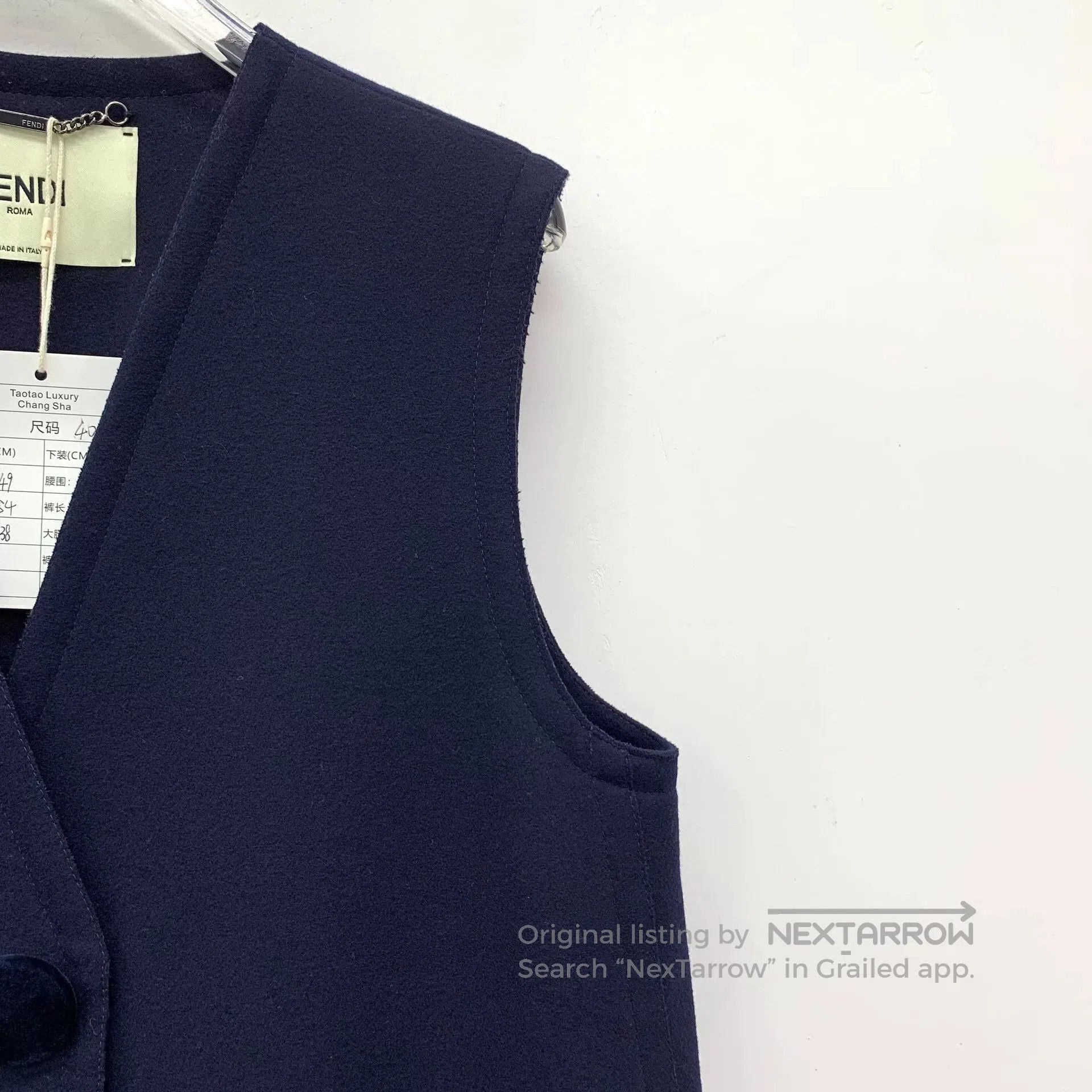 Fendi fendi navy wool sleeveless vest with pockets. Size US M / EU 48-50 / 2 - 3 Thumbnail