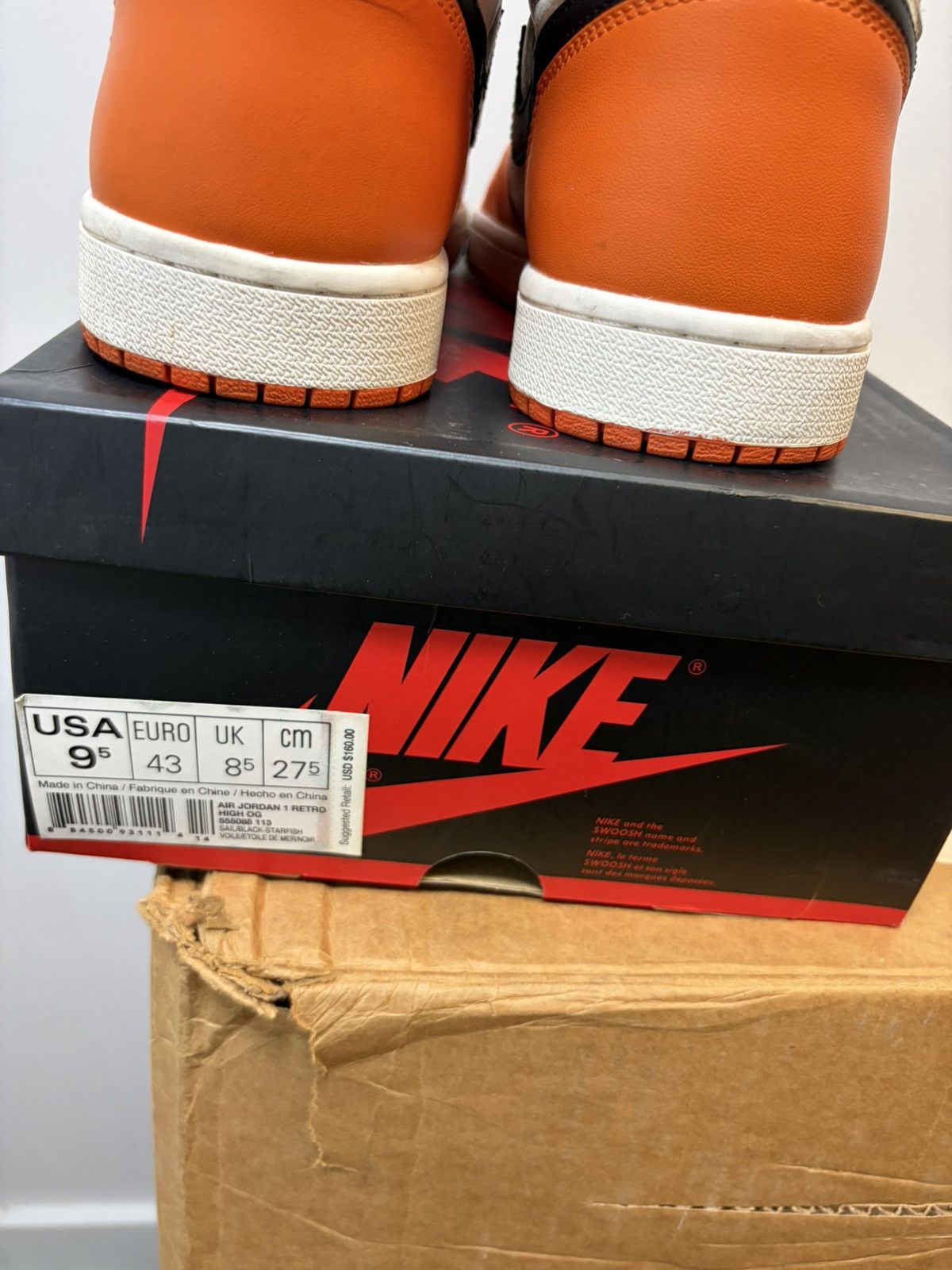 Jordan Brand Air Jordan 1 Retro Reverse Shattered Backboard Sz 9.5 (2016) Size US 9.5 / EU 42-43 - 6 Thumbnail