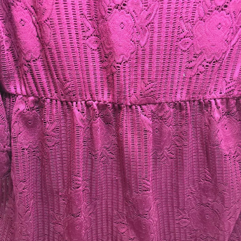 Maurice Lacroix Women's Maurices Magenta Lace Long Sleeve Dress S Size S / US 4 / IT 40 - 6 Thumbnail