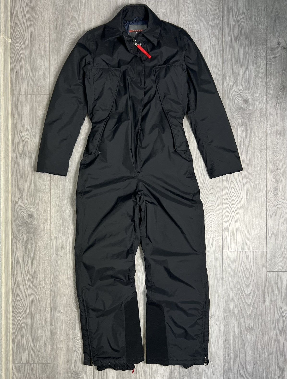 オールインワン・サロペット PRADA Black Nylon Ski Jumpsuit Outdoor Life × Prada × Vintage Prada Linea Rossa Black