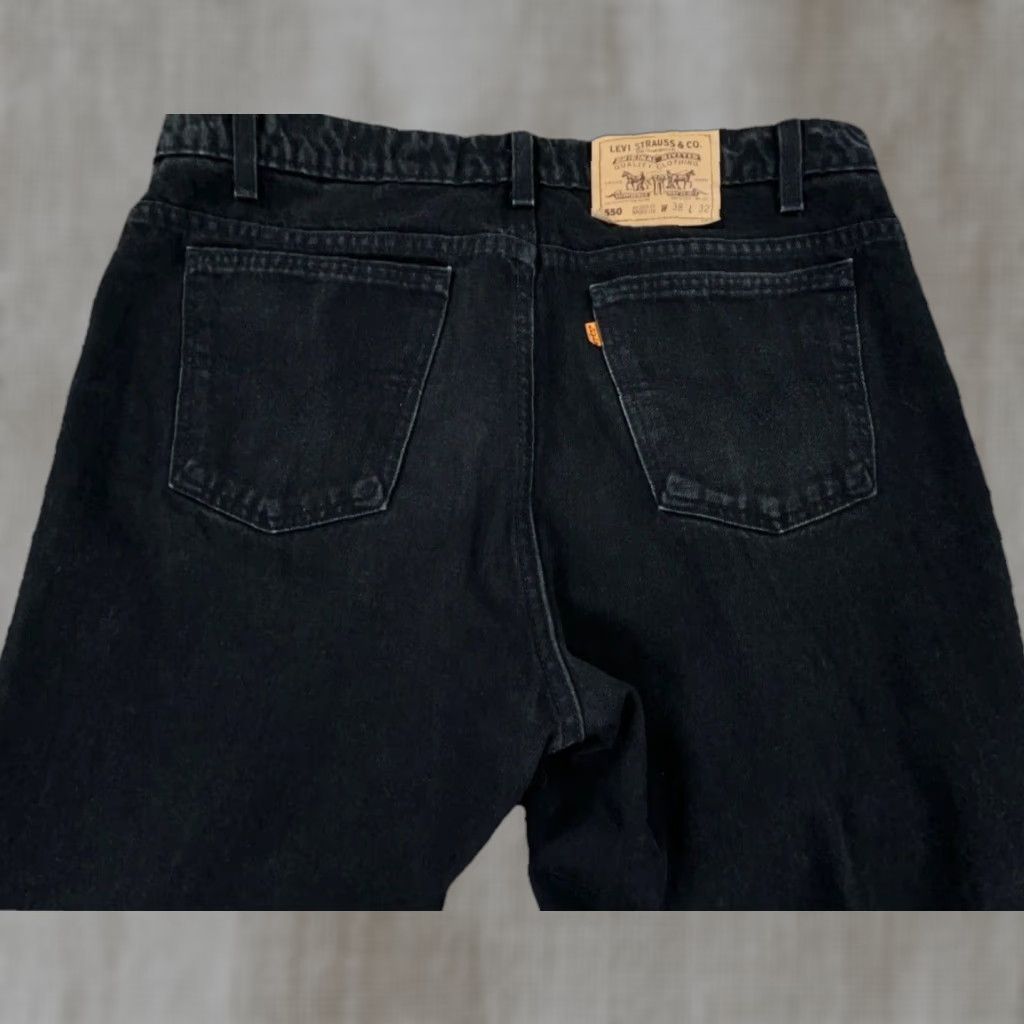 Levi's Vintage Levi's 550 Jeans Men 38x32 Black Relaxed Fit Tapered Orange Tab Baggy 80s Size US 38 / EU 54 - 1 Thumbnail
