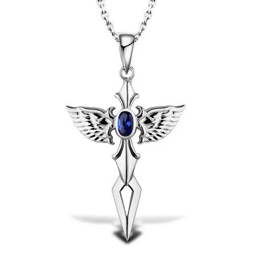 Jewelry Blue Zircon Pendant Necklace Size ONE SIZE - 2 Thumbnail