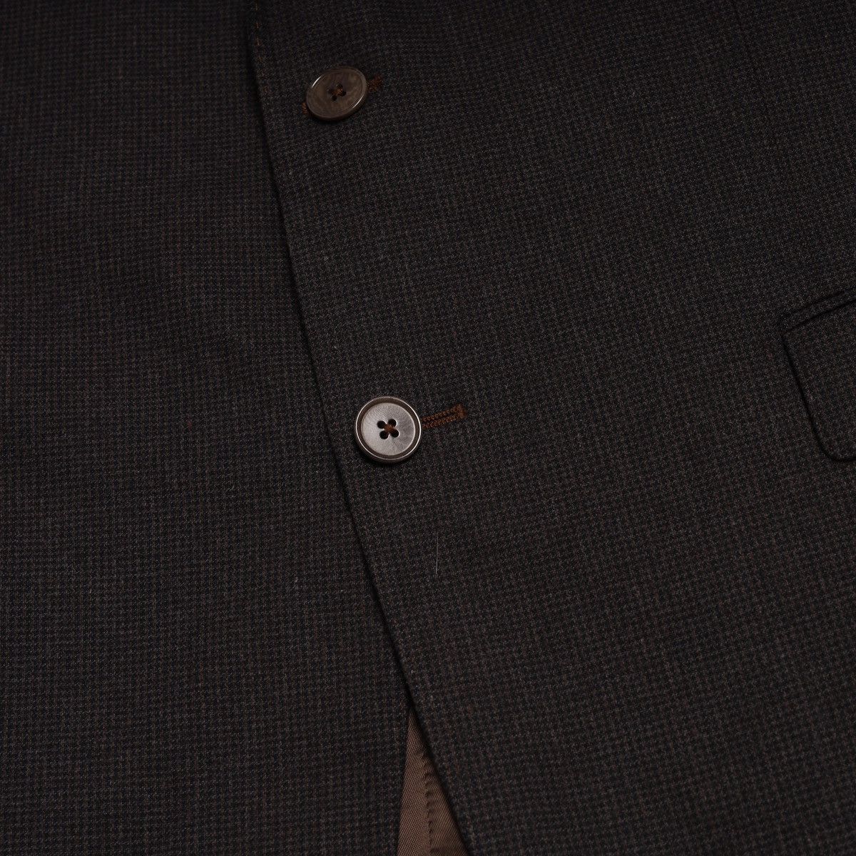 Ermenegildo Zegna Ermenegildo Zegna Brown Abito Suit Wool Cotton Blazer Pants Size 44R - 7 Thumbnail