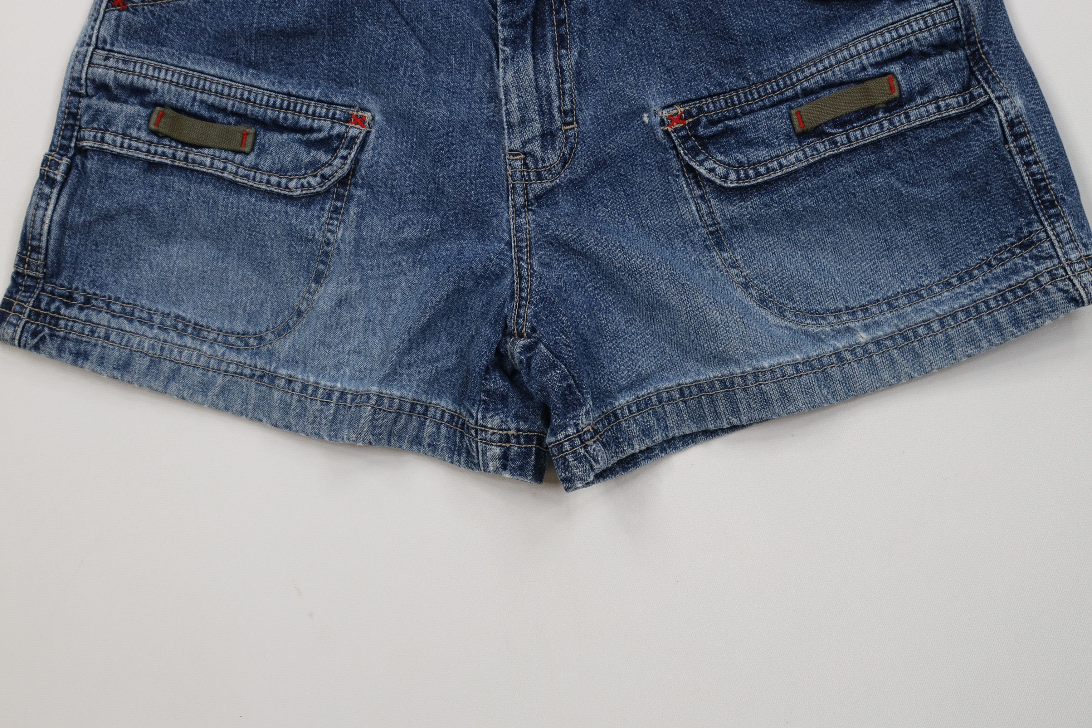 American Eagle Outfitters Vintage 90s American Eagle Workwear Denim Cargo Shorts Size 27" / US 4 / IT 40 - 4 Thumbnail