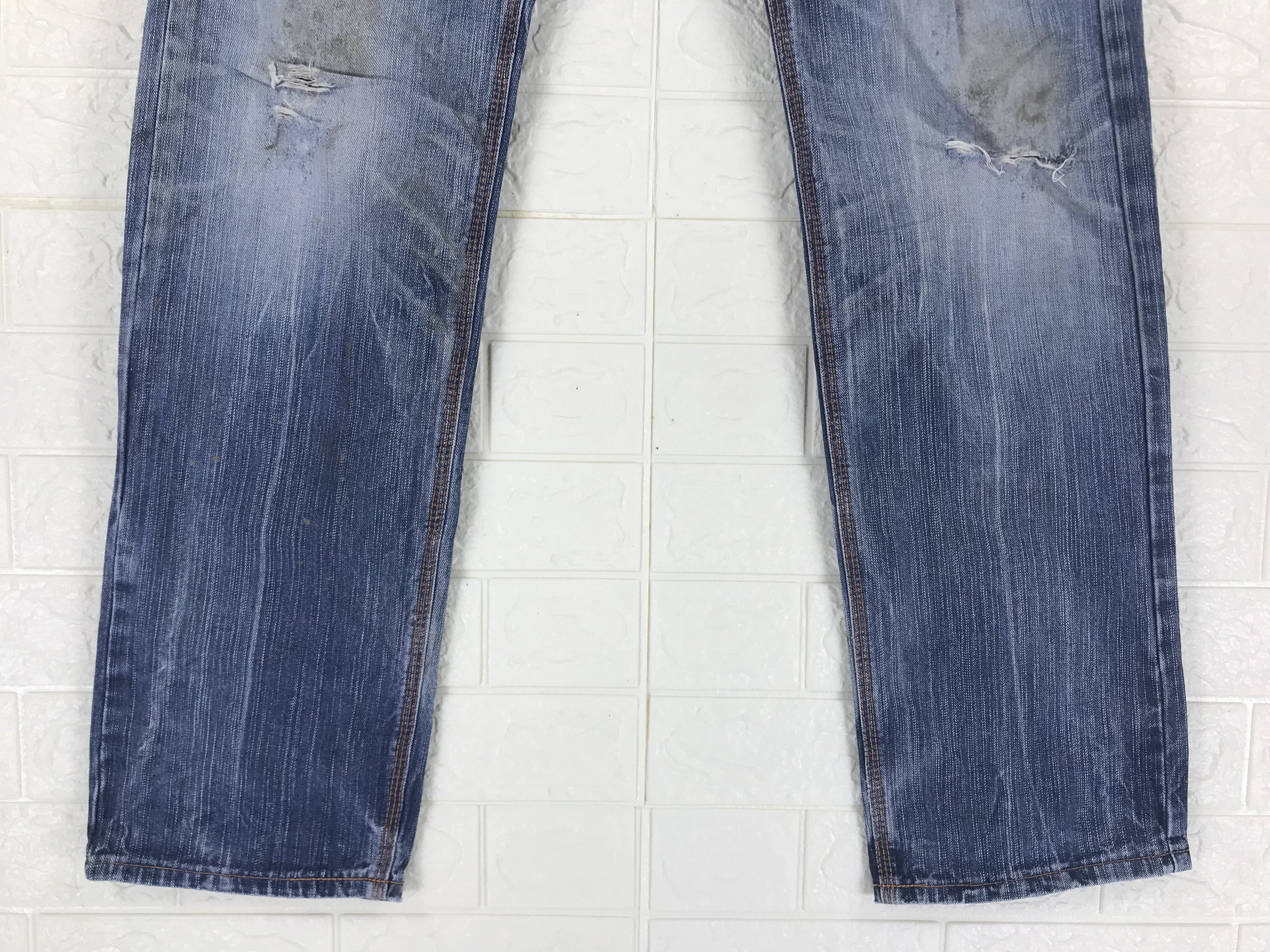 Edwin Vintage Edwin 403 XVS Faded Blue Jeans Distressed Denim Size US 32 / EU 48 - 4 Thumbnail