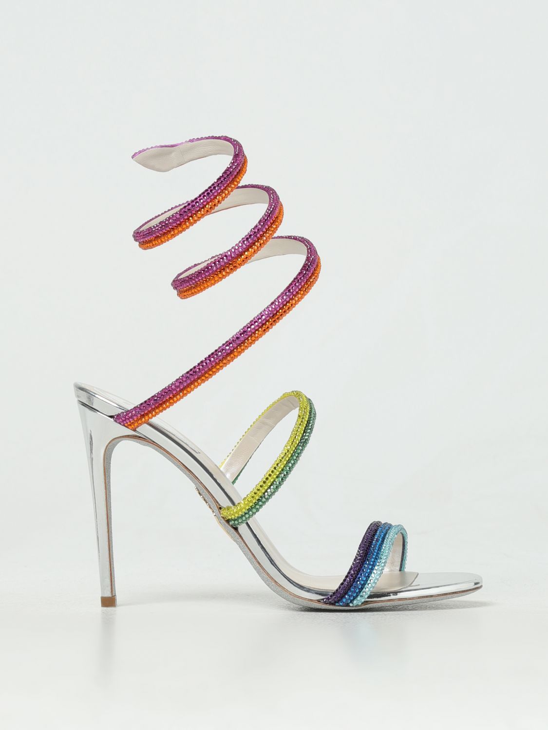 image of Rene Caovilla Heel Shoesed Sandals Woman Multicolor, Women's (Size 10)