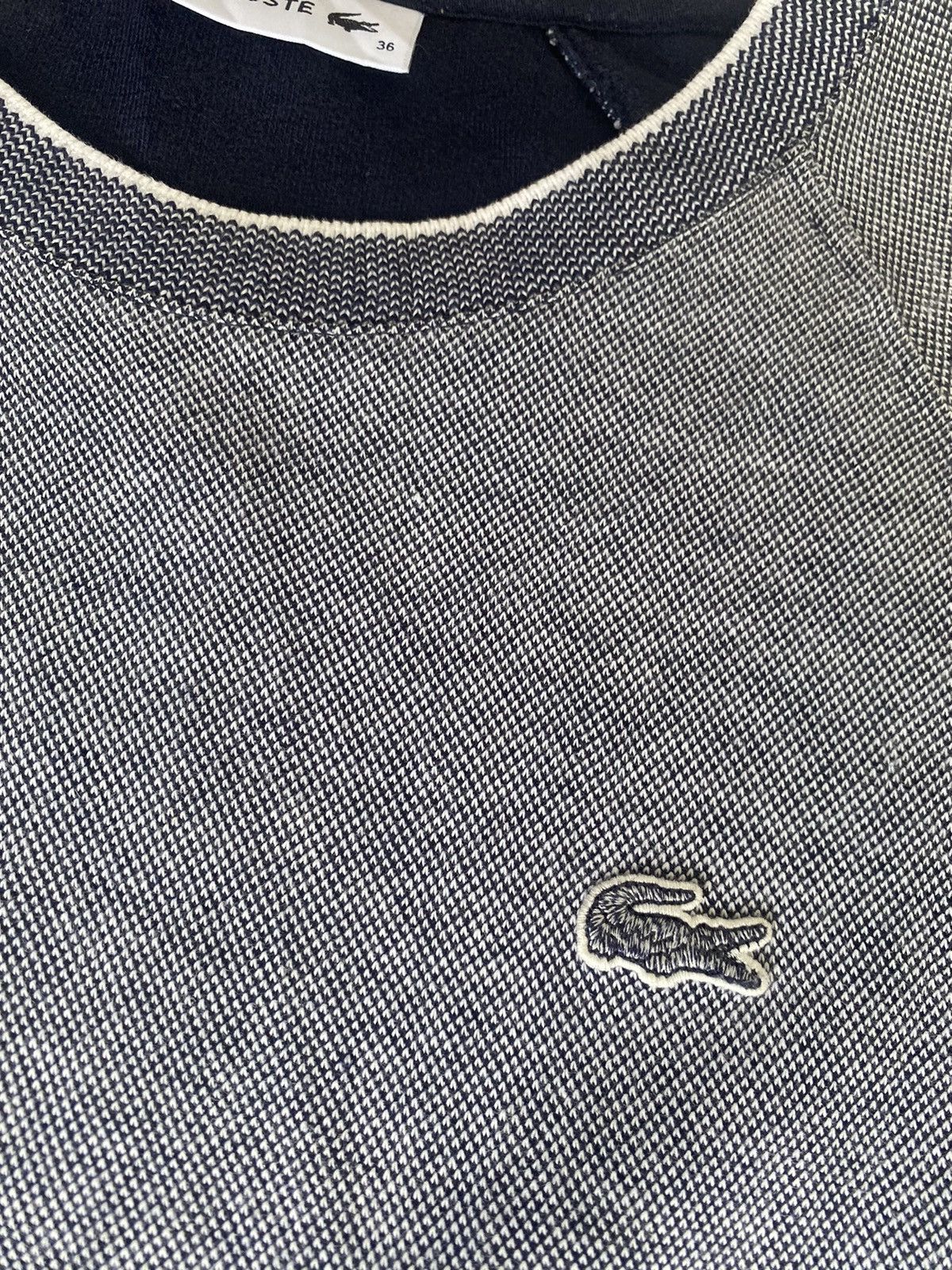 Lacoste × Vintage Lacoste Women Boat Neck Cotton Honeycomb Size US S / EU 44-46 / 1 - 2 Thumbnail