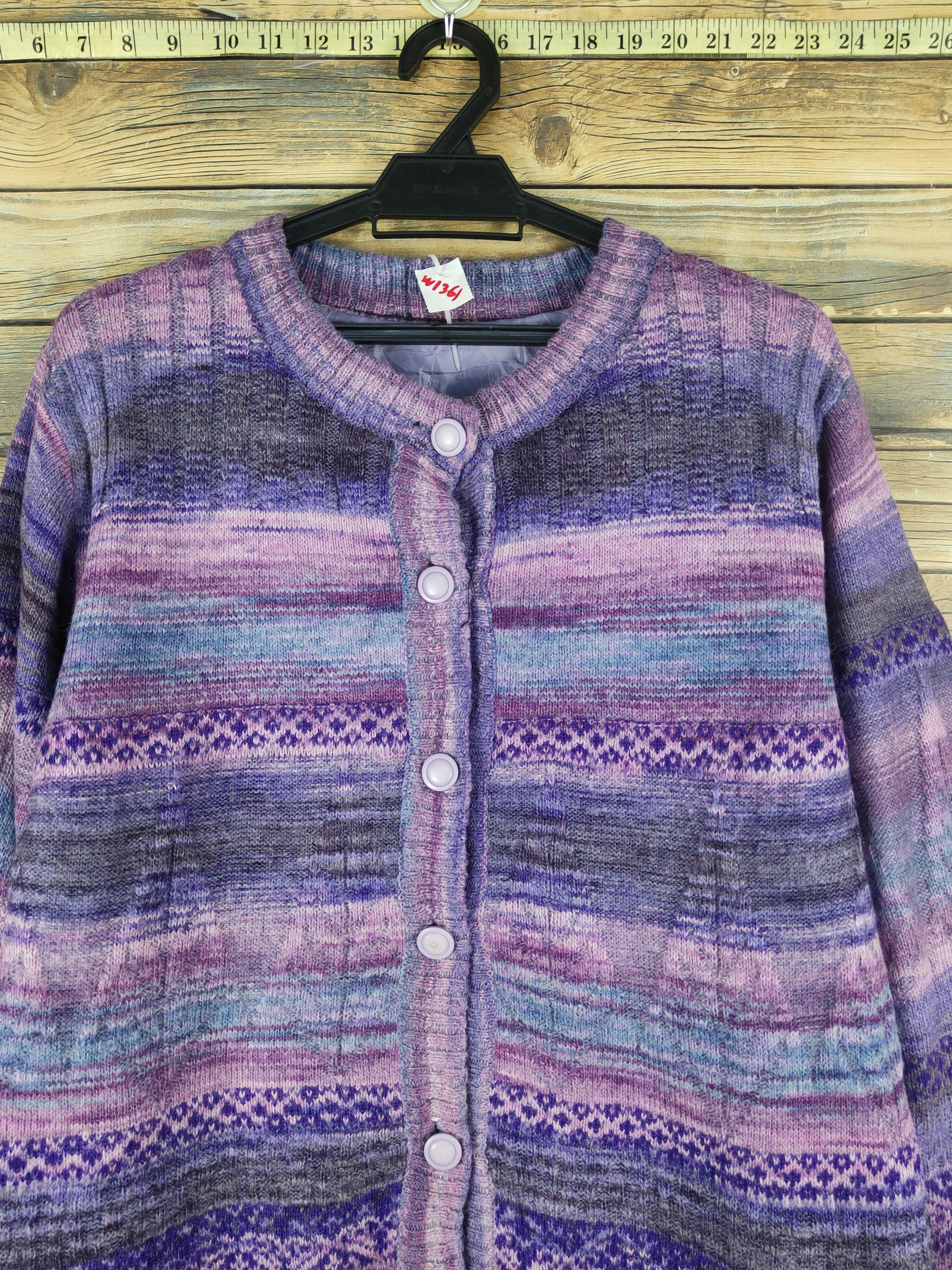 Japanese Brand × Vintage Japanese Brand Purple Knitwear Sweaters #W1361 Size L / US 10 / IT 46 - 2 Thumbnail